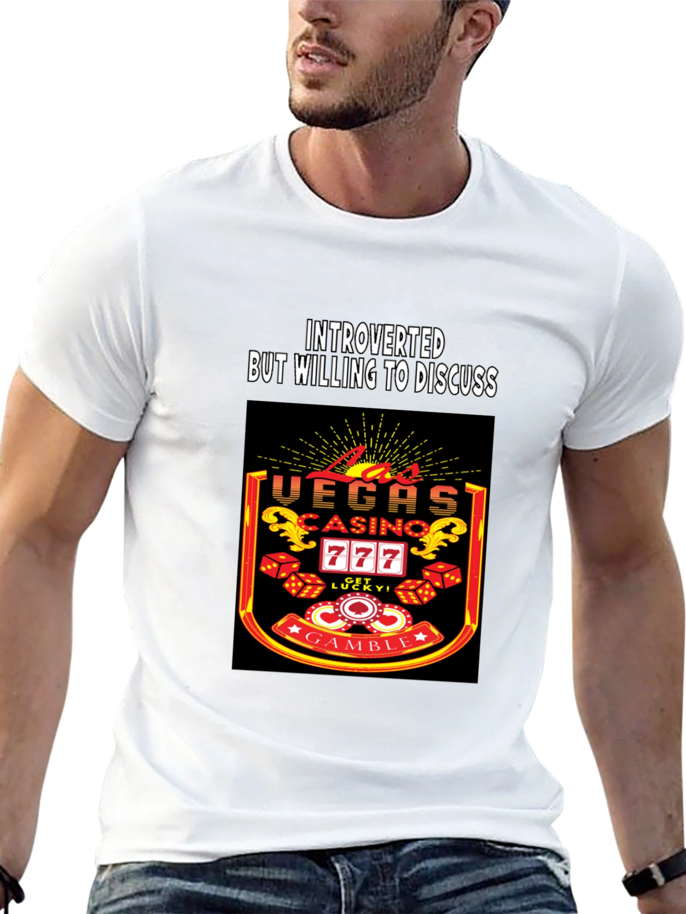 Introverted but Willing to Discuss Vegas Casino T-Shirt