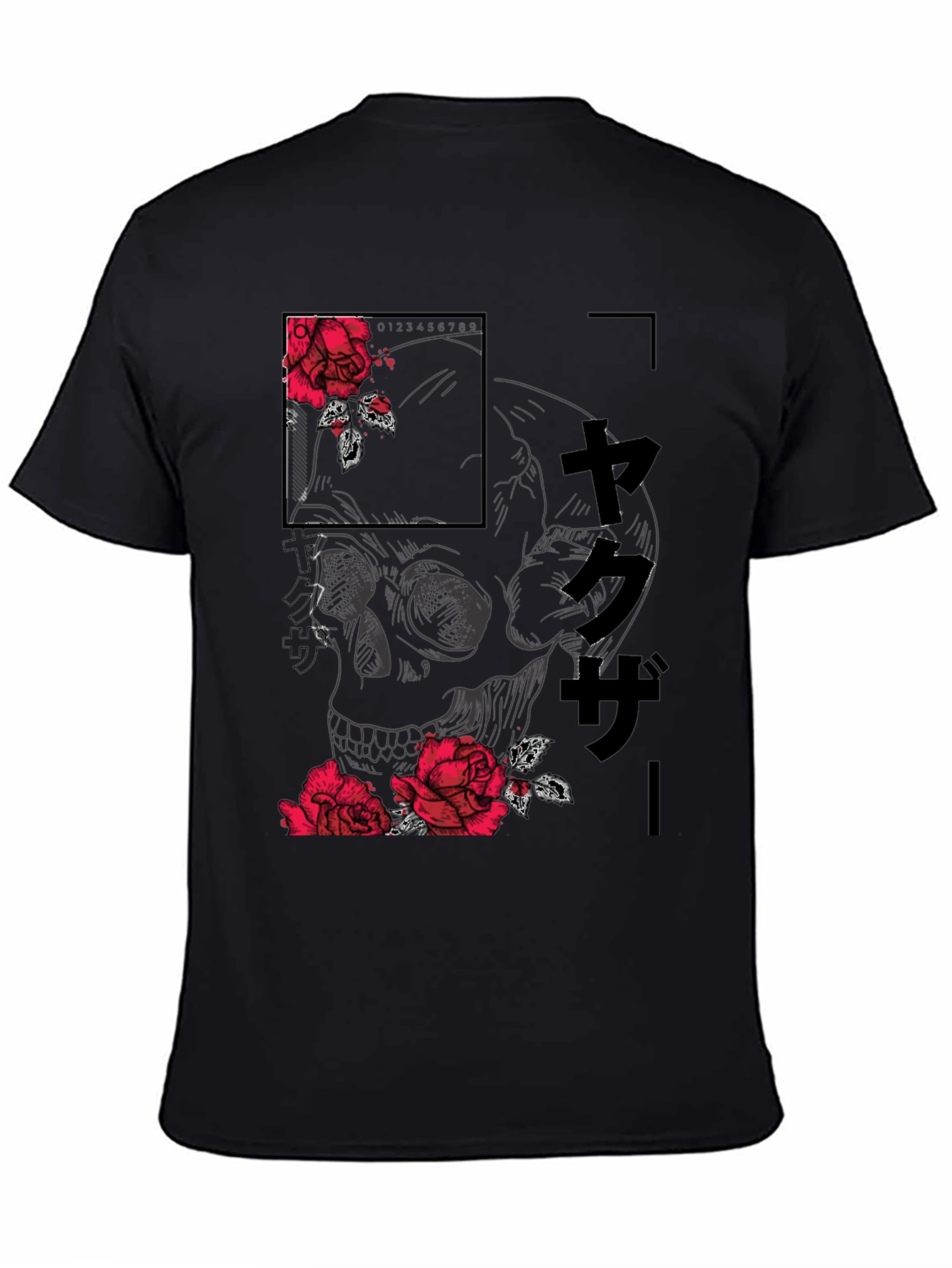 Skull & Roses Graphic Print Tee