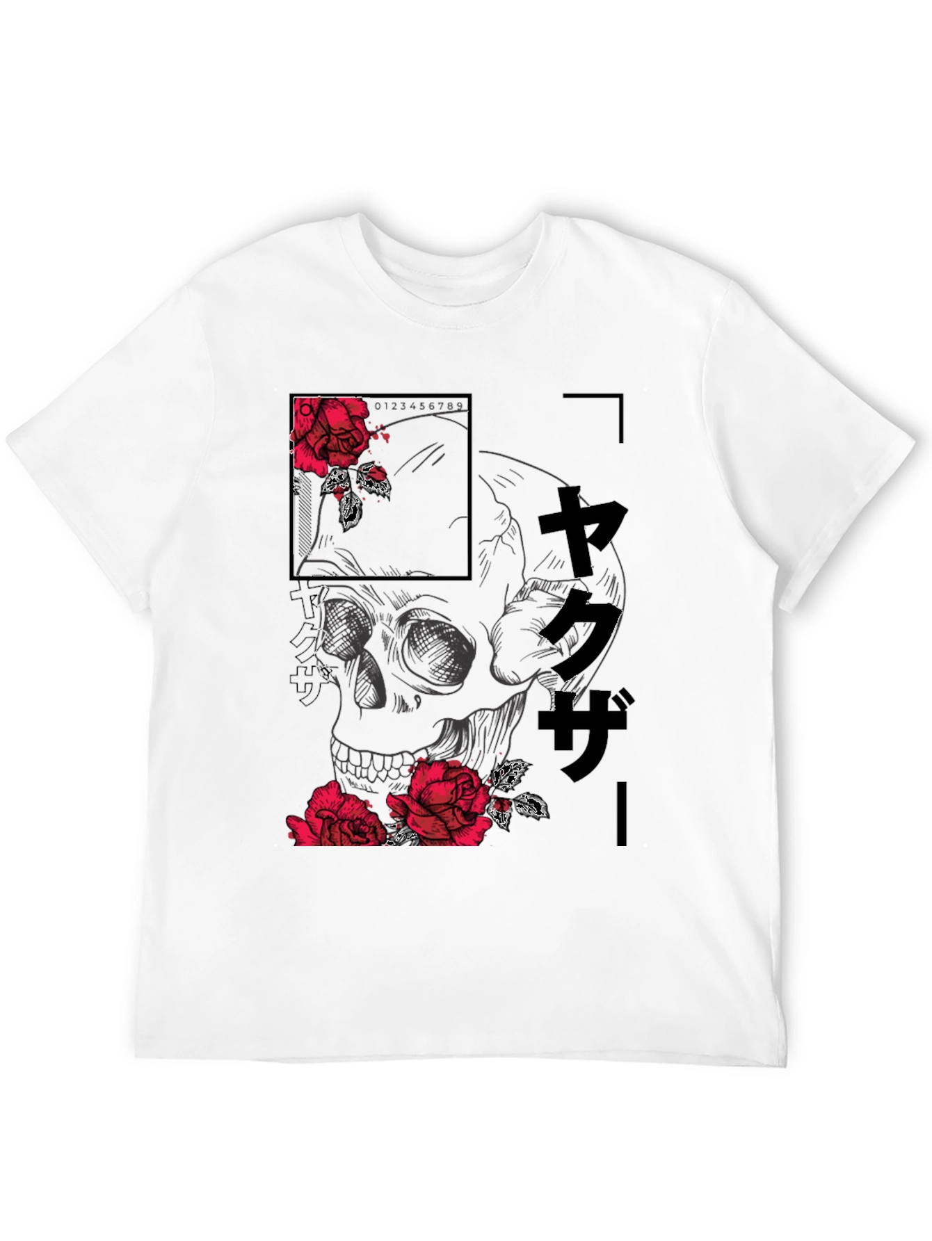 Skull & Roses Graphic Print Tee