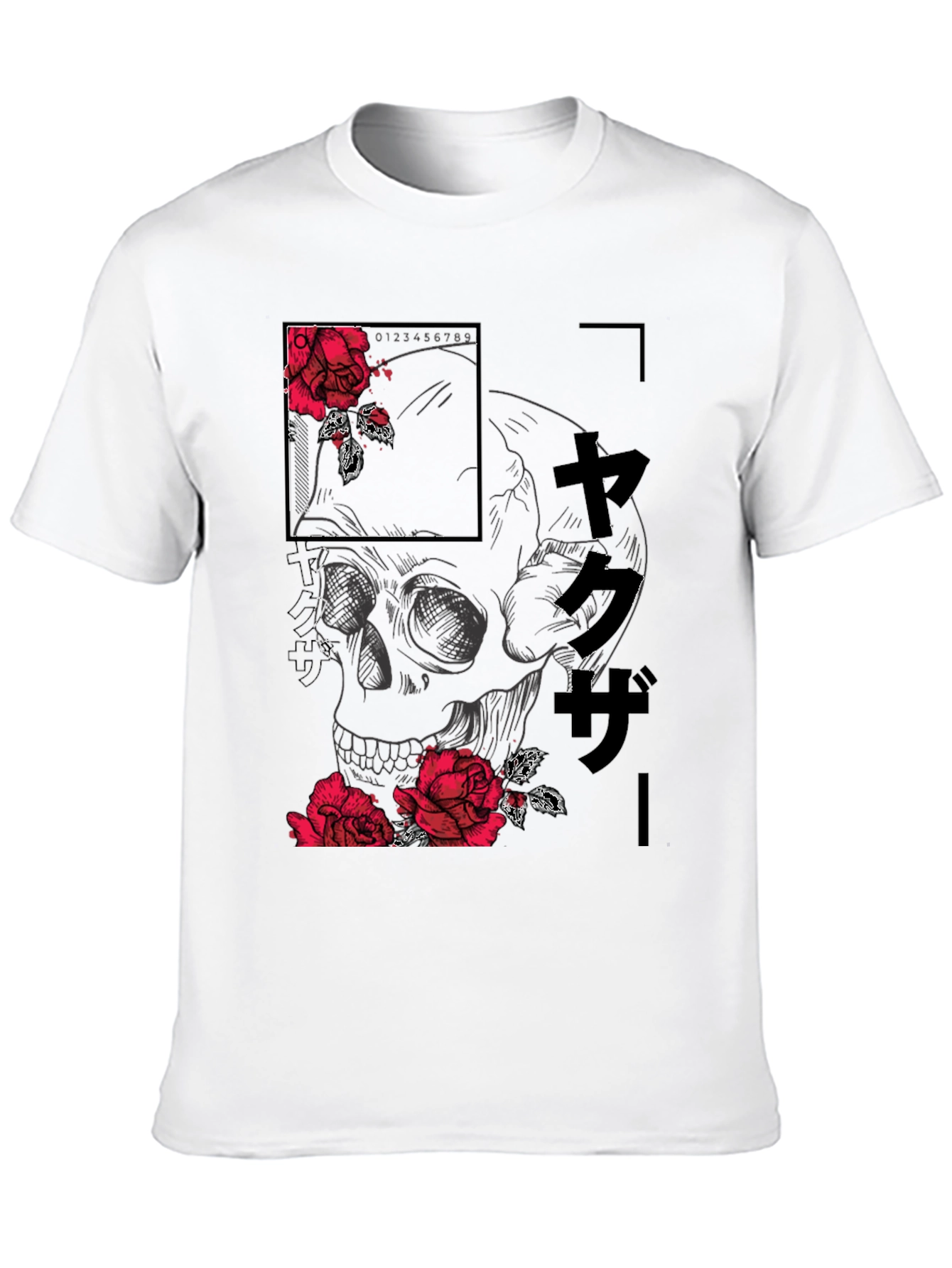 Skull & Roses Graphic Print Tee