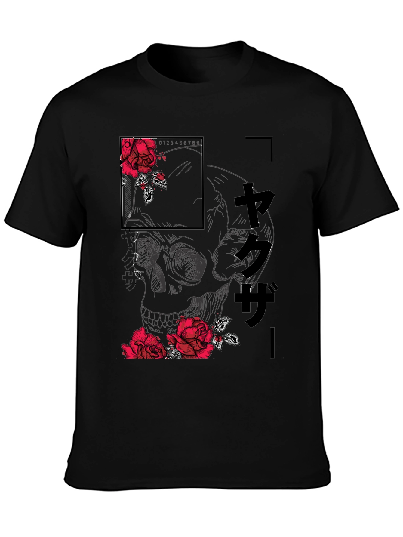 Skull & Roses Graphic Print Tee