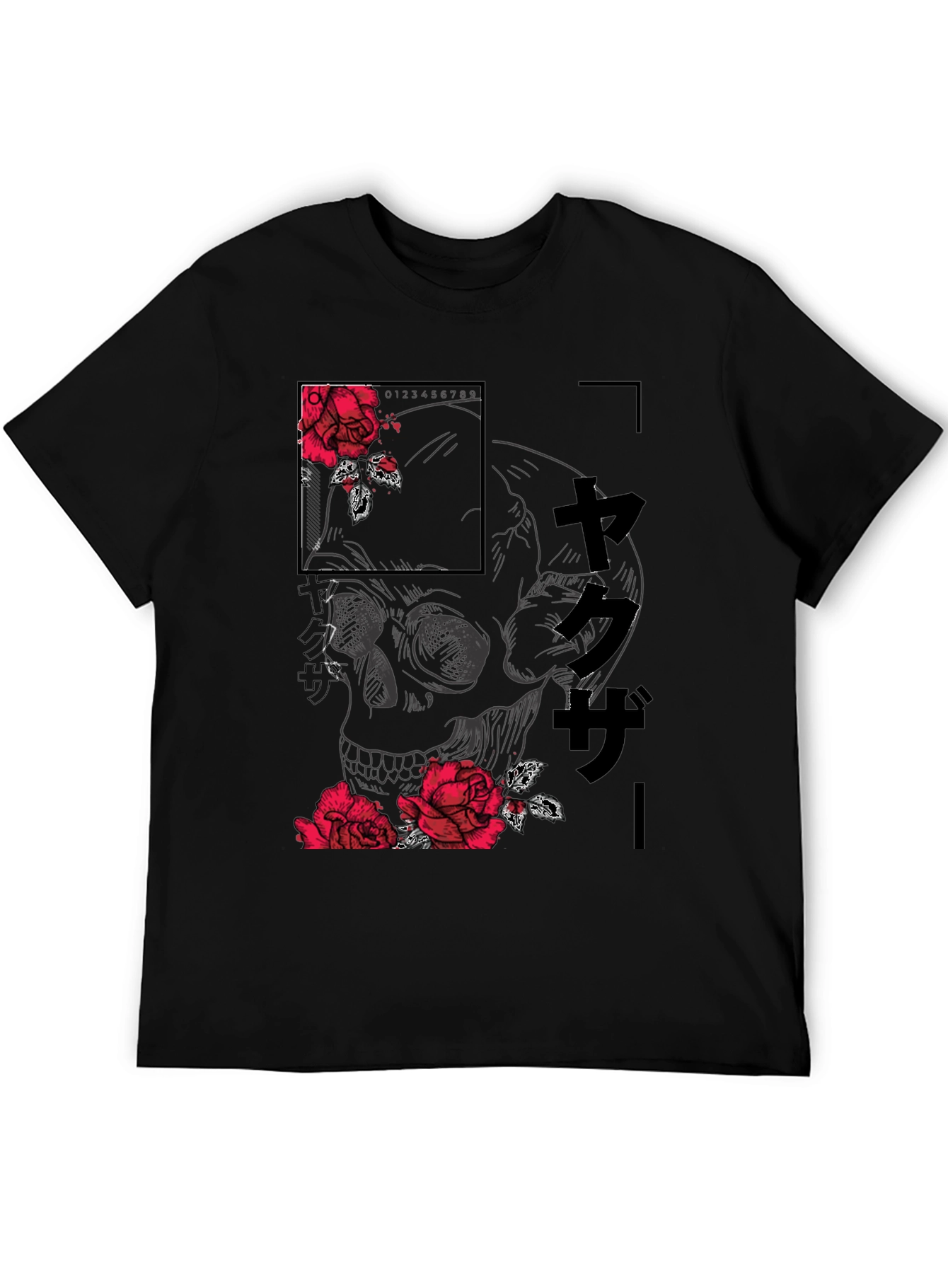 Skull & Roses Graphic Print Tee