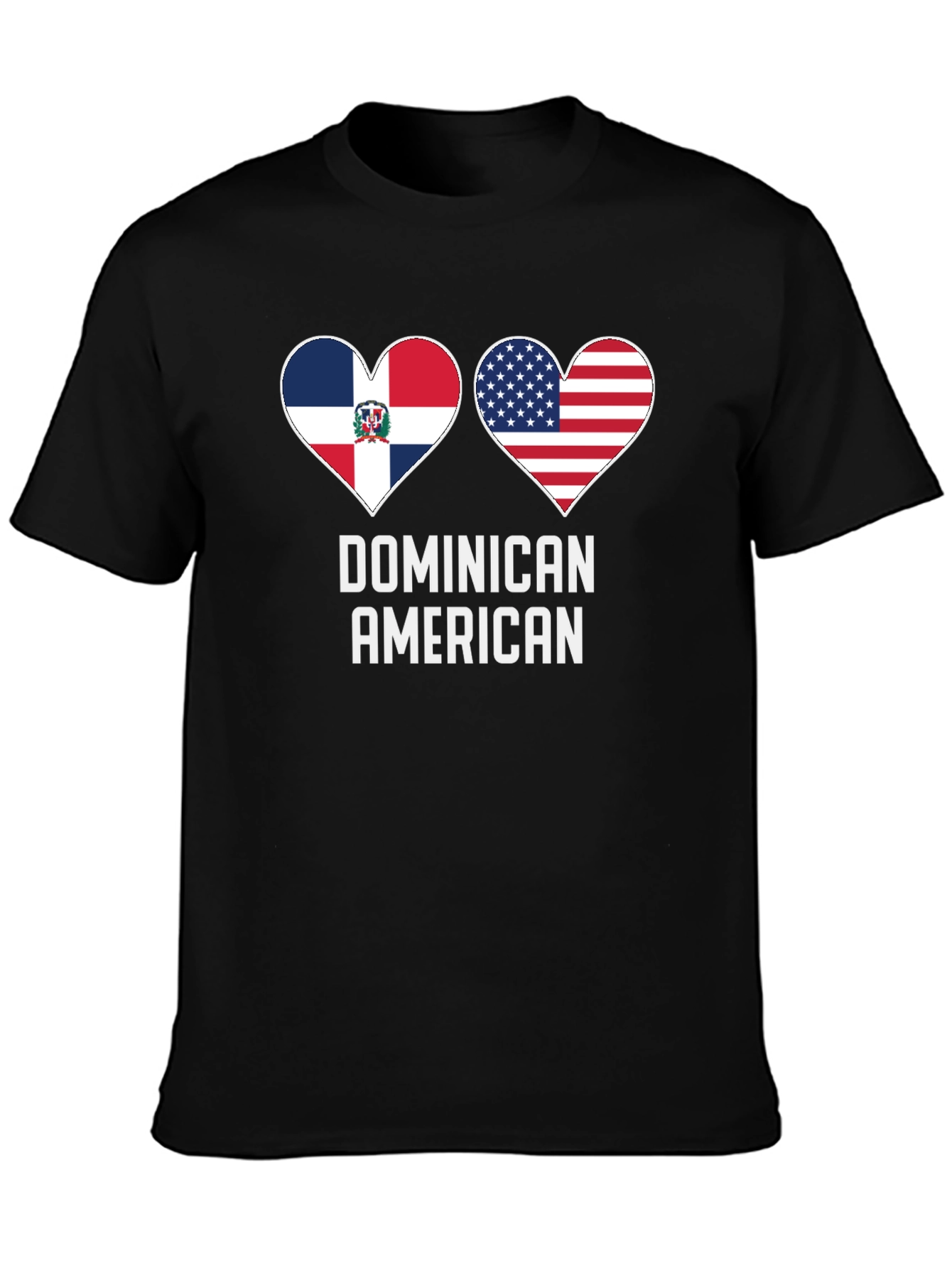 Dominican American Flag Heart T-Shirt