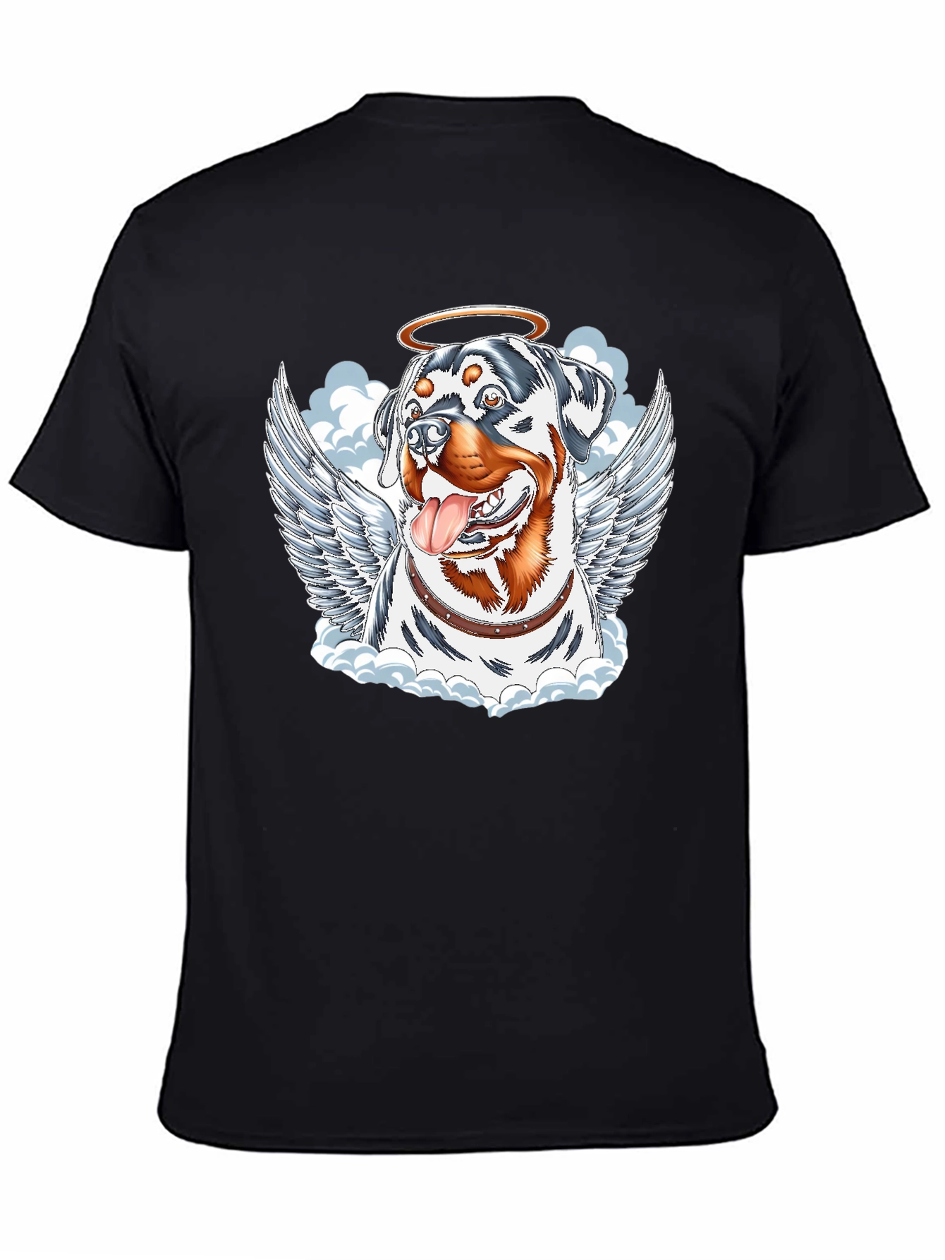 Angel Dog Graphic Tee - Rottweiler with Wings