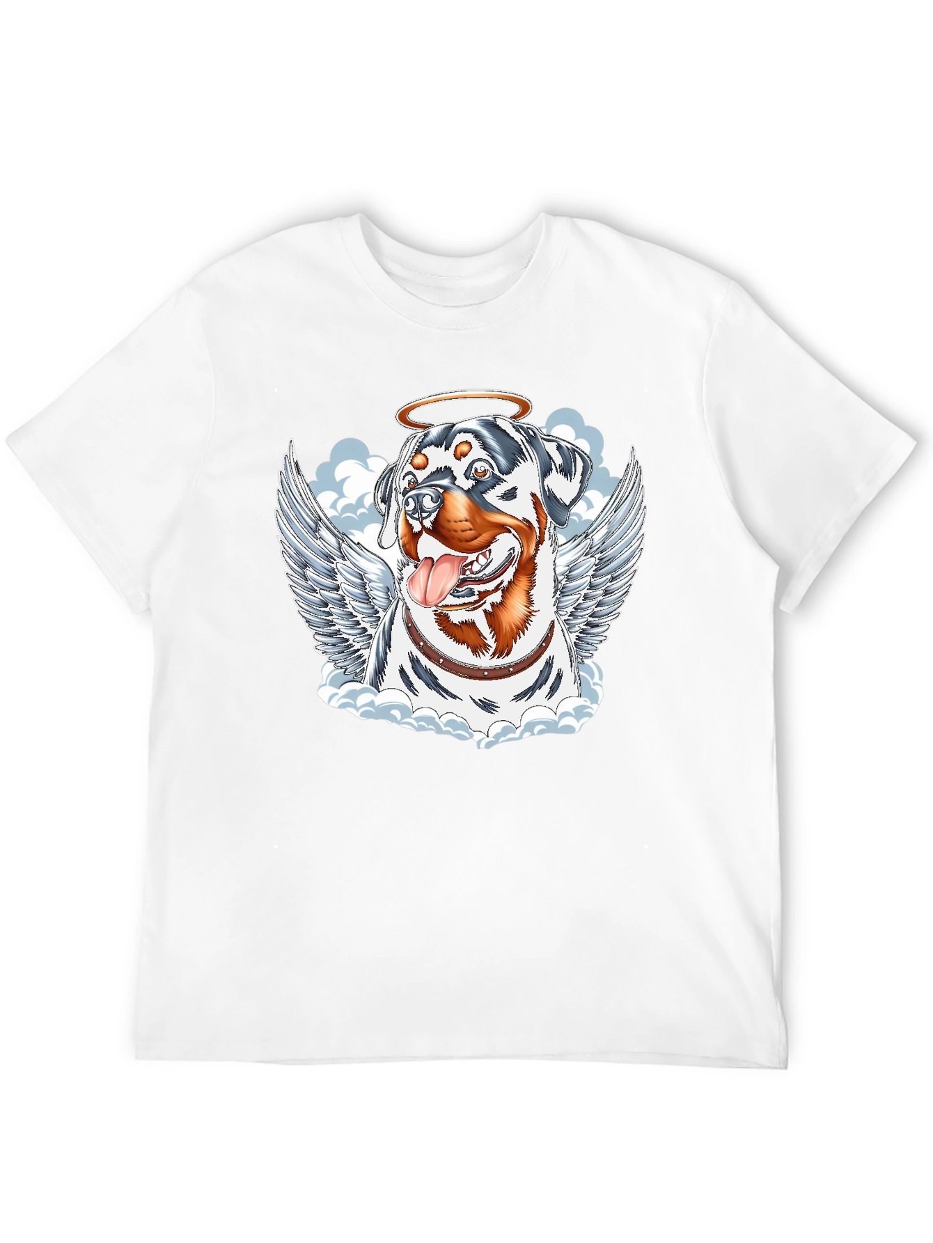 Angel Dog Graphic Tee - Rottweiler with Wings