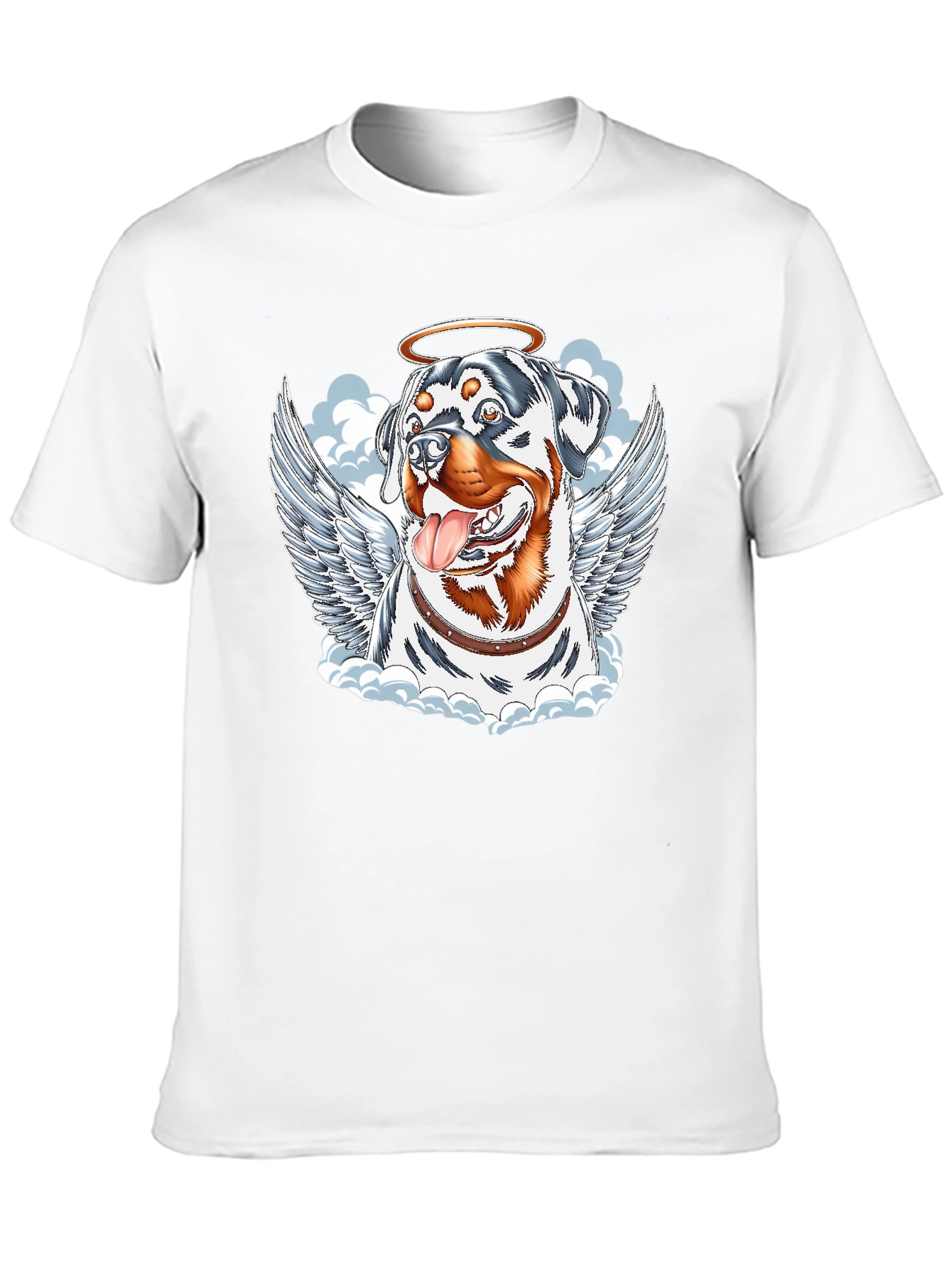 Angel Dog Graphic Tee - Rottweiler with Wings