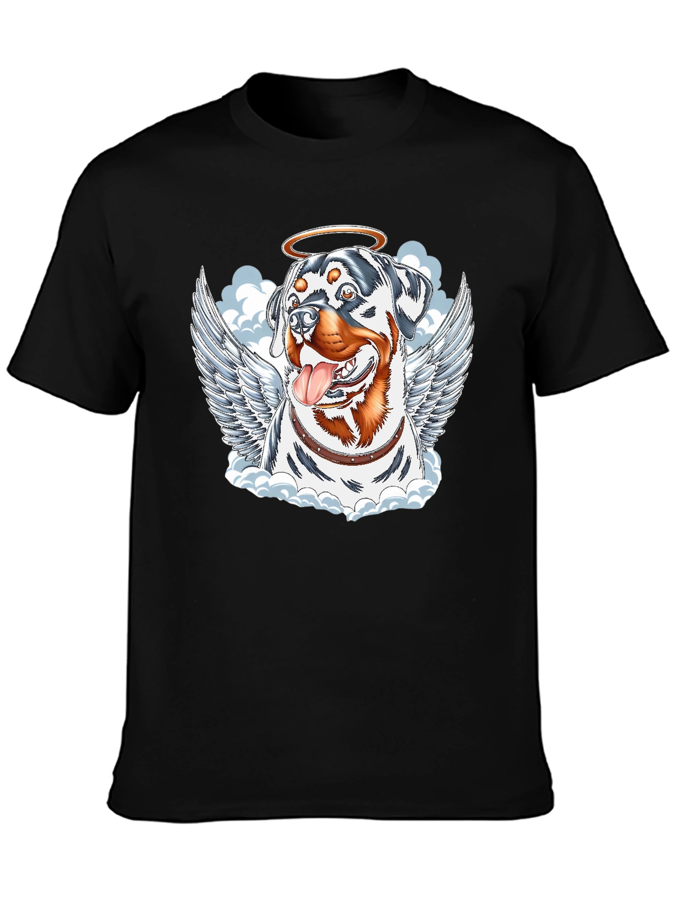 Angel Dog Graphic Tee - Rottweiler with Wings