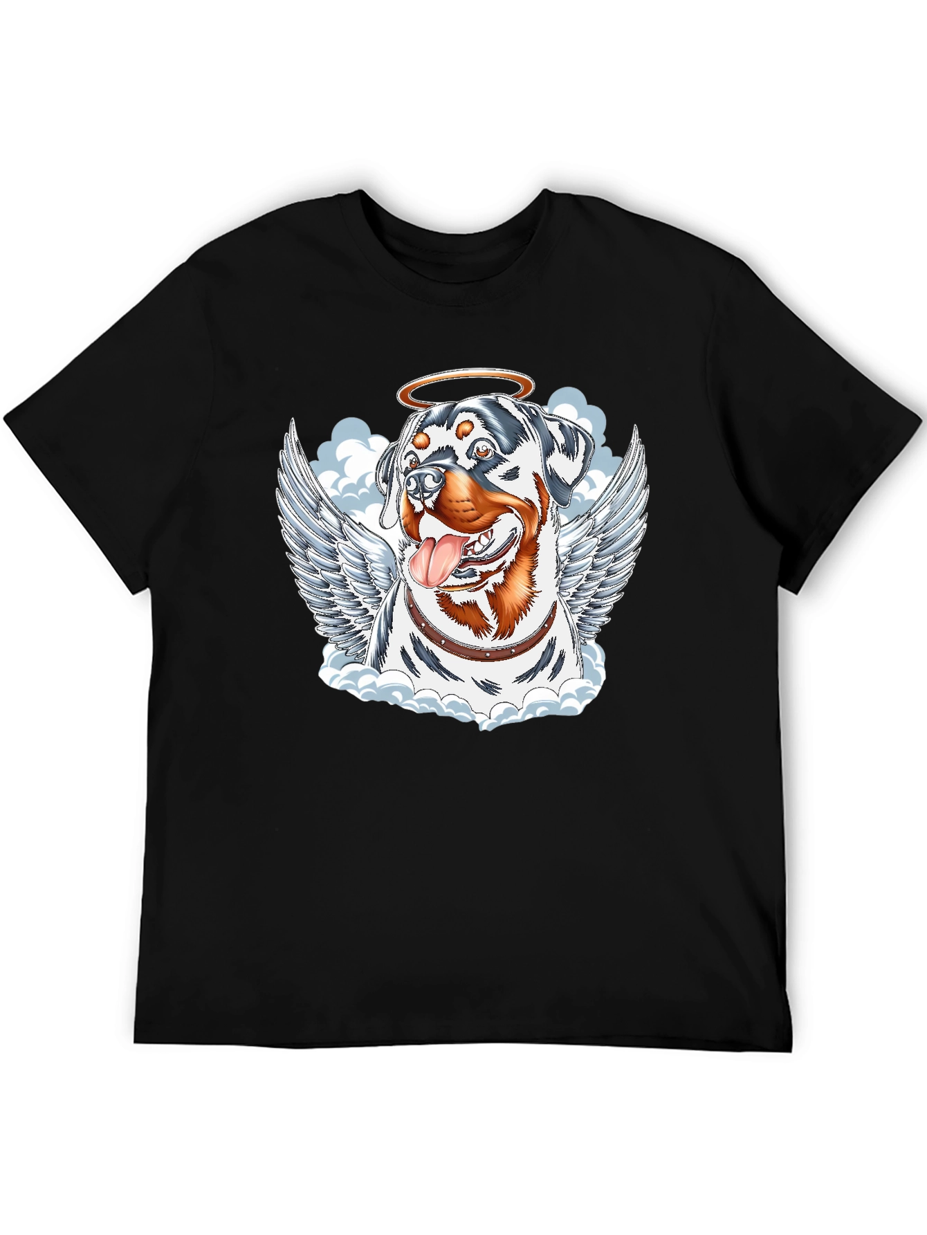 Angel Dog Graphic Tee - Rottweiler with Wings