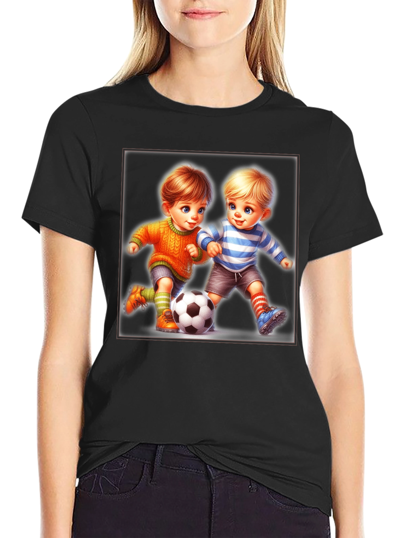 Boys Soccer T-Shirt: Cartoon Kids Graphic Tee