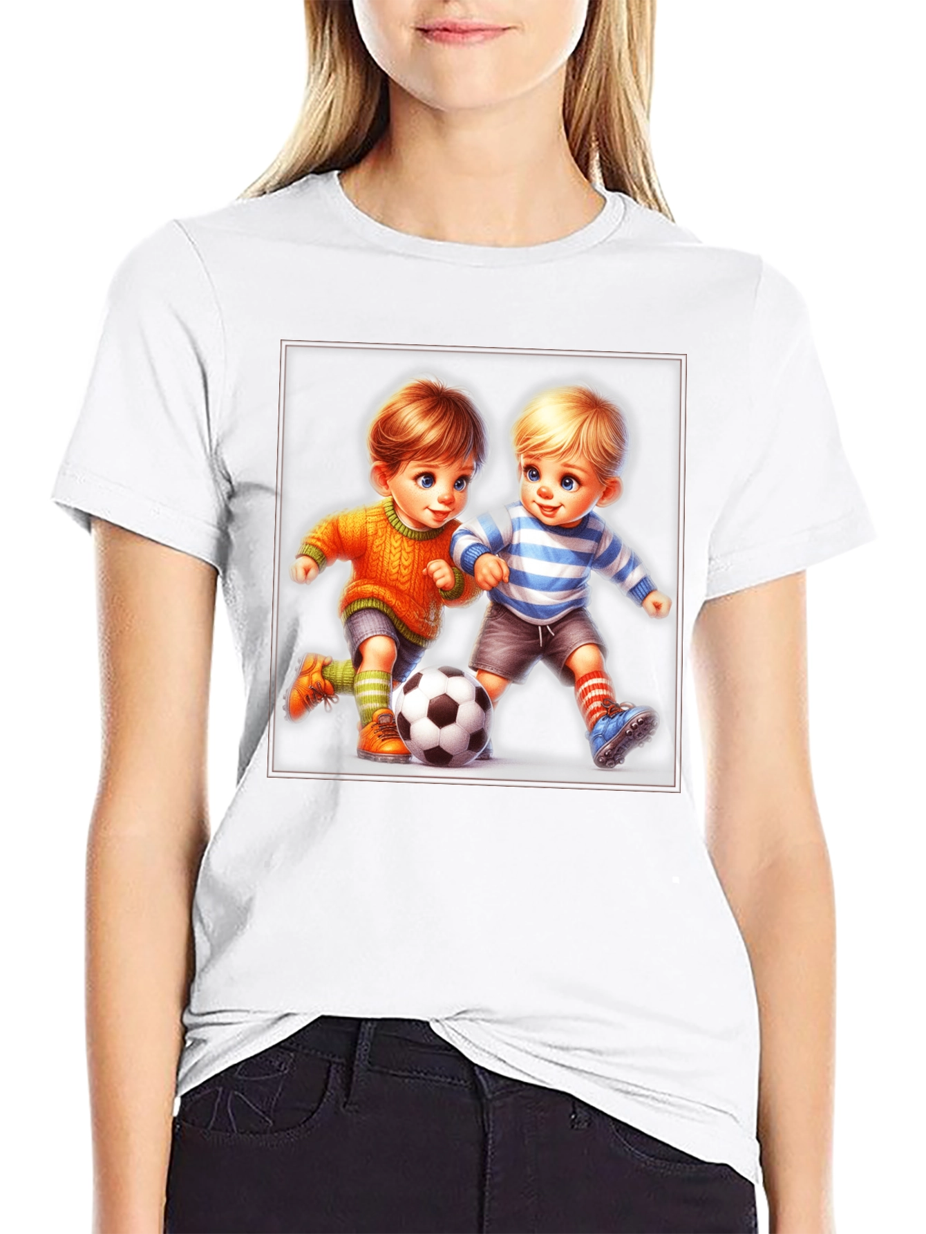 Boys Soccer T-Shirt: Cartoon Kids Graphic Tee