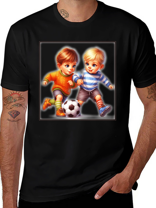 Boys Soccer T-Shirt: Cartoon Kids Graphic Tee