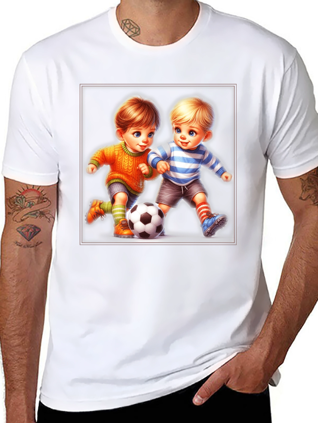 Boys Soccer T-Shirt: Cartoon Kids Graphic Tee