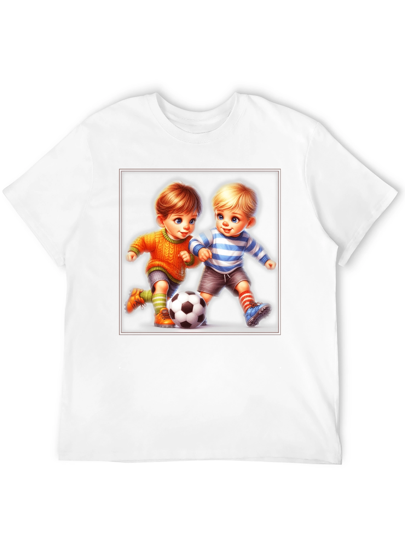 Boys Soccer T-Shirt: Cartoon Kids Graphic Tee