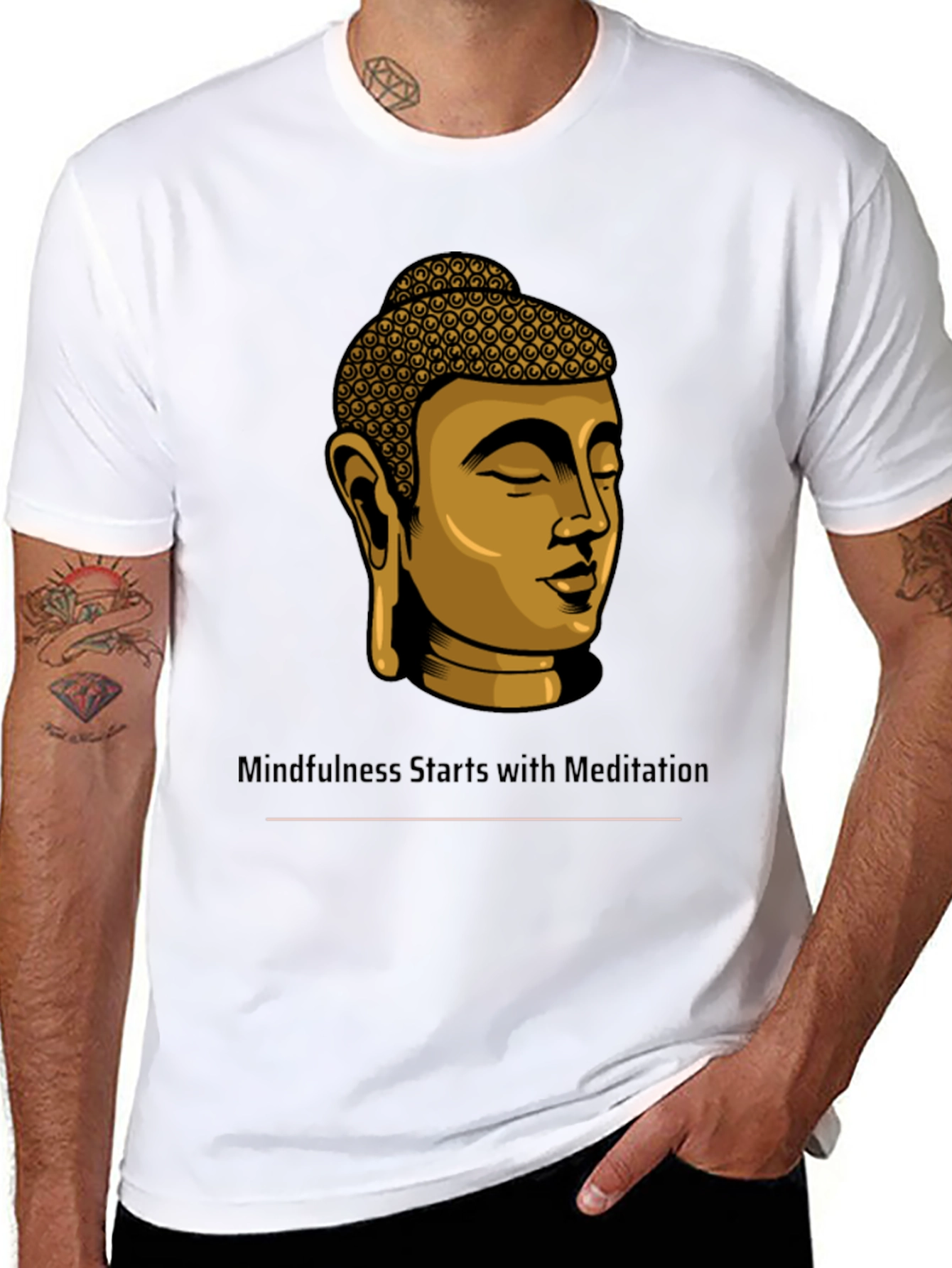 Mindfulness Buddha T-Shirt - Meditation Starts Within