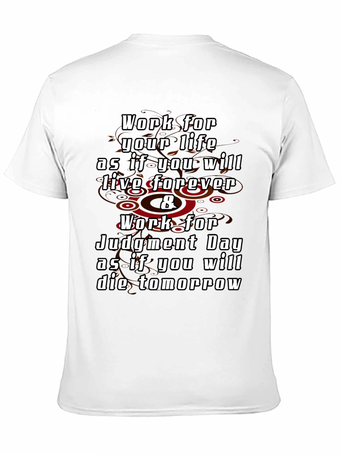 Motivational Work Life Judgement Day Black T-Shirt