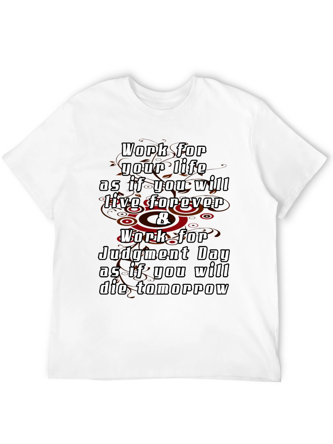 Motivational Work Life Judgement Day Black T-Shirt
