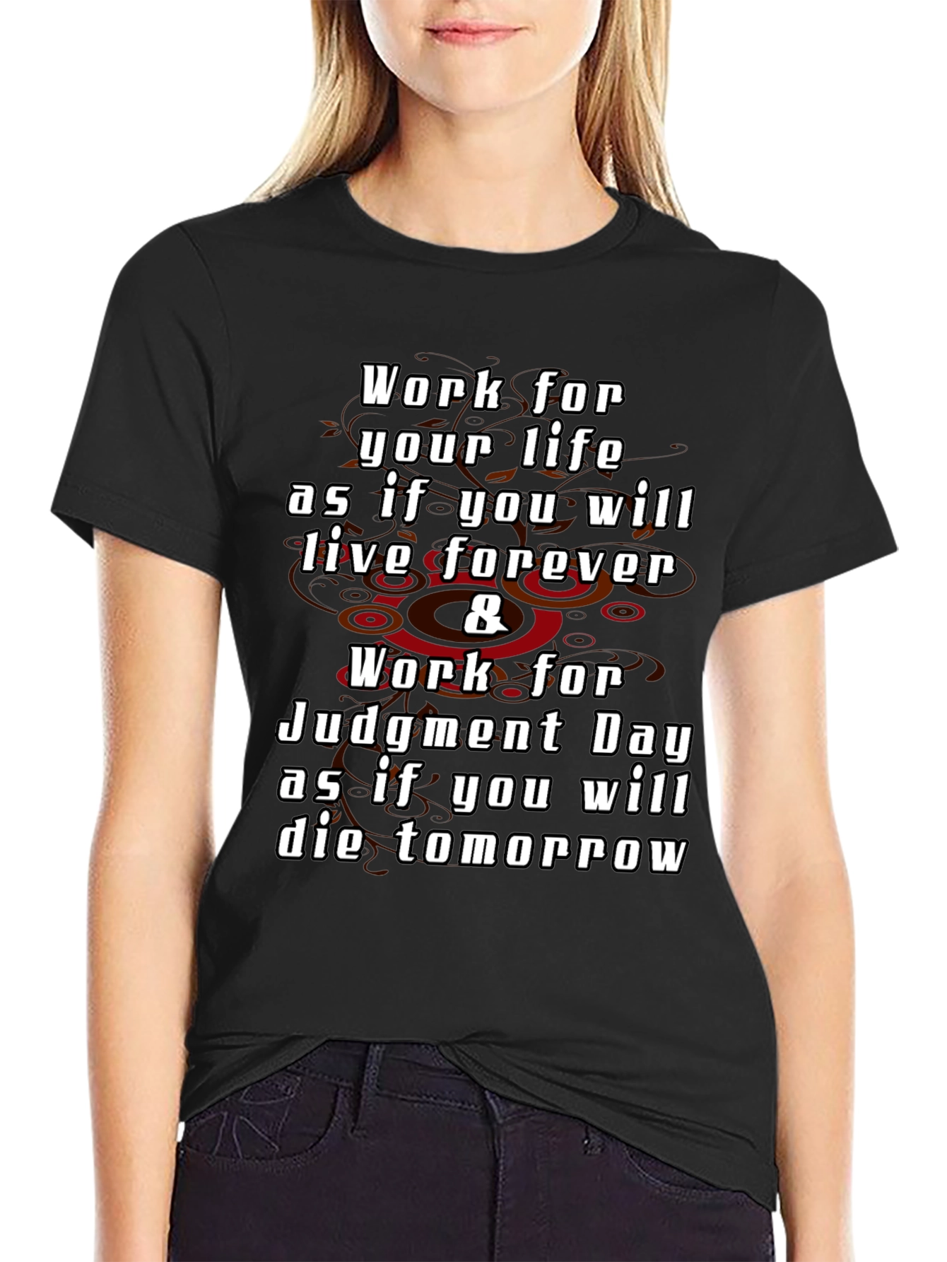 Motivational Work Life Judgement Day Black T-Shirt