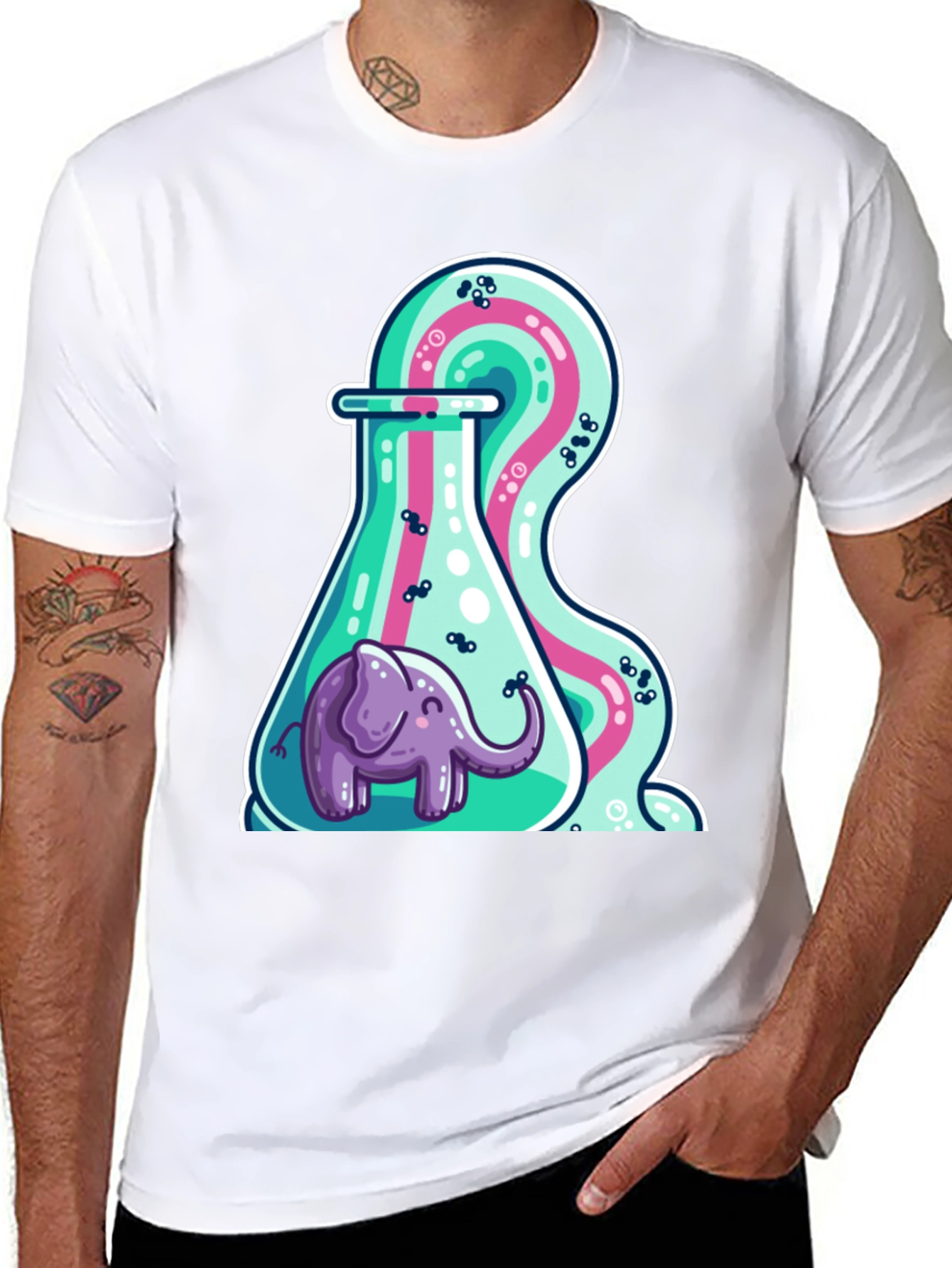 Elephant in Flask Graphic Tee