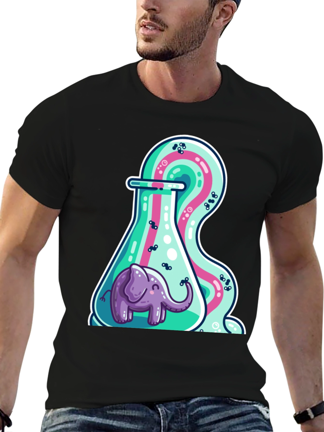 Elephant in Flask Graphic Tee