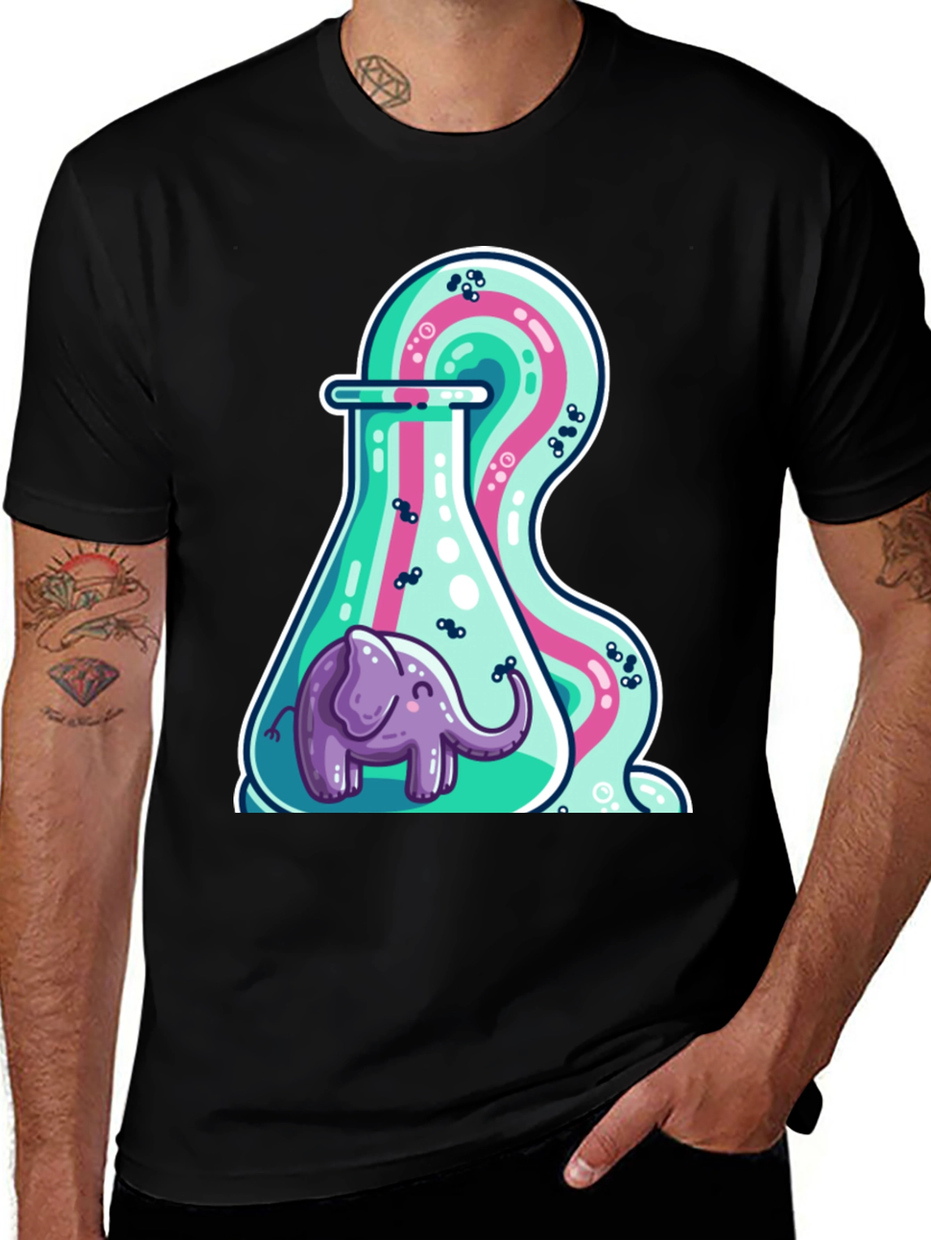 Elephant in Flask Graphic Tee