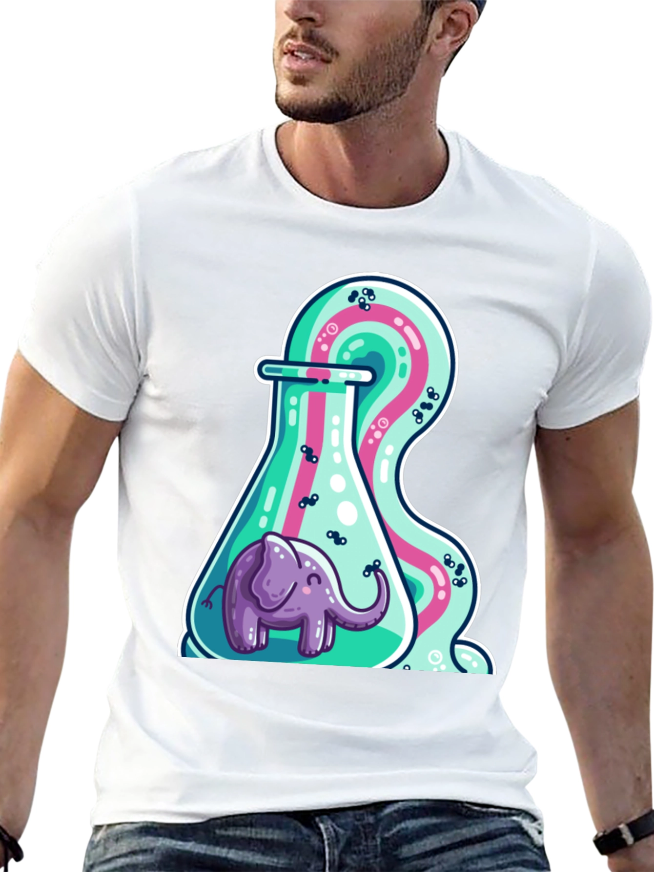 Elephant in Flask Graphic Tee