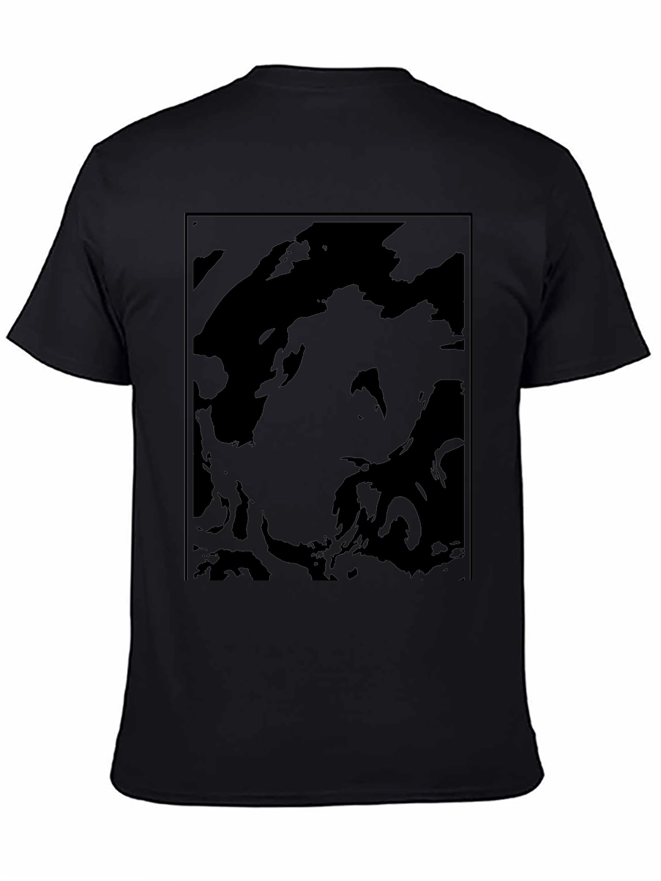 Abstract Black Graphic Tee - Modern Casual Wear