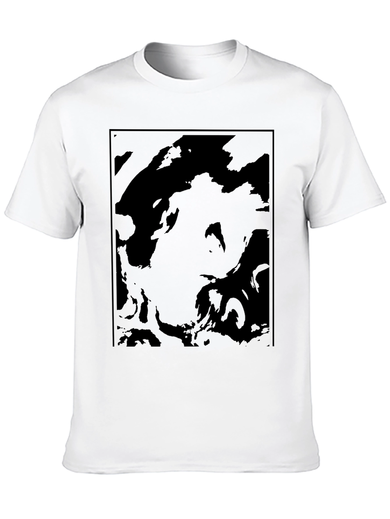 Abstract Black Graphic Tee - Modern Casual Wear