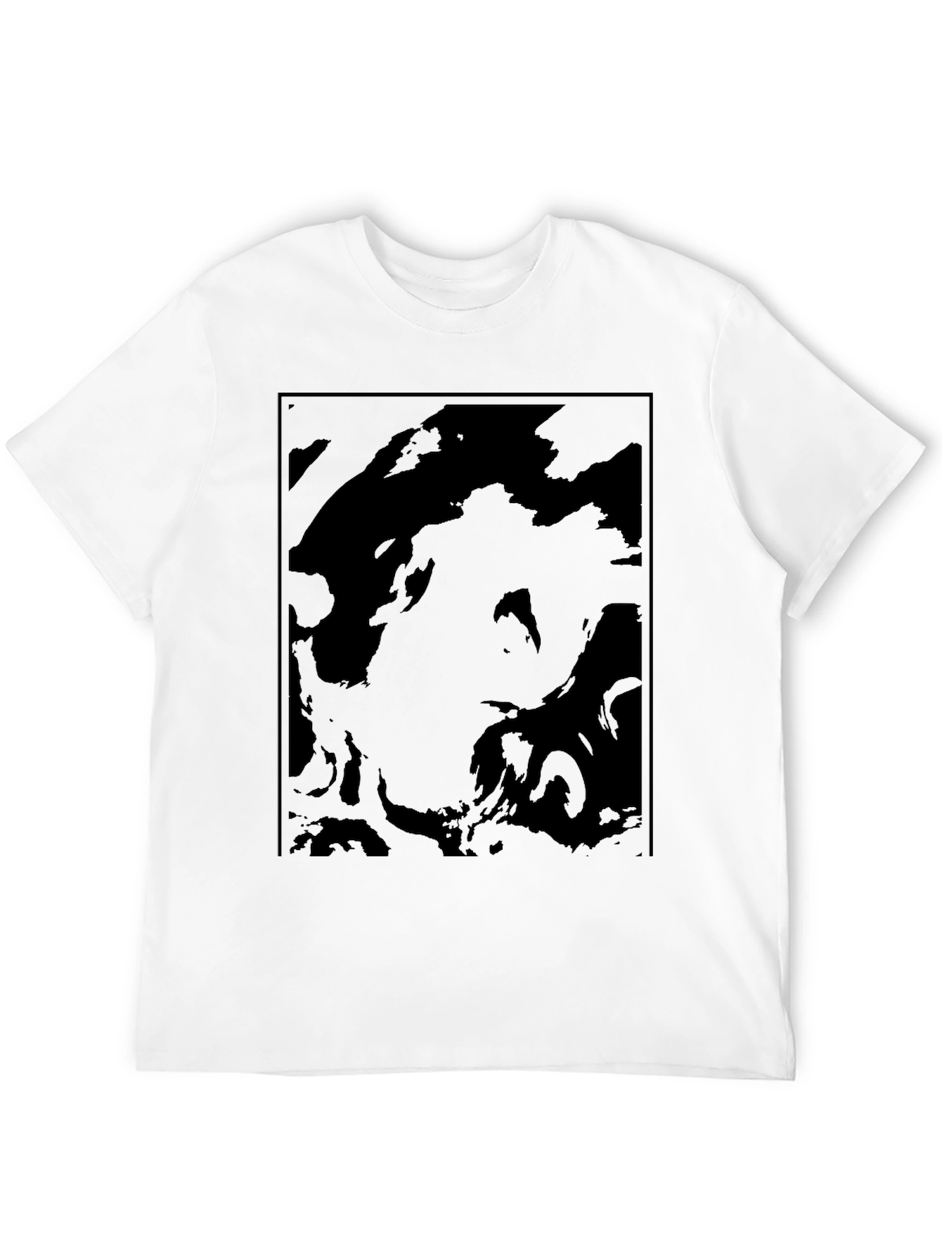 Abstract Black Graphic Tee - Modern Casual Wear