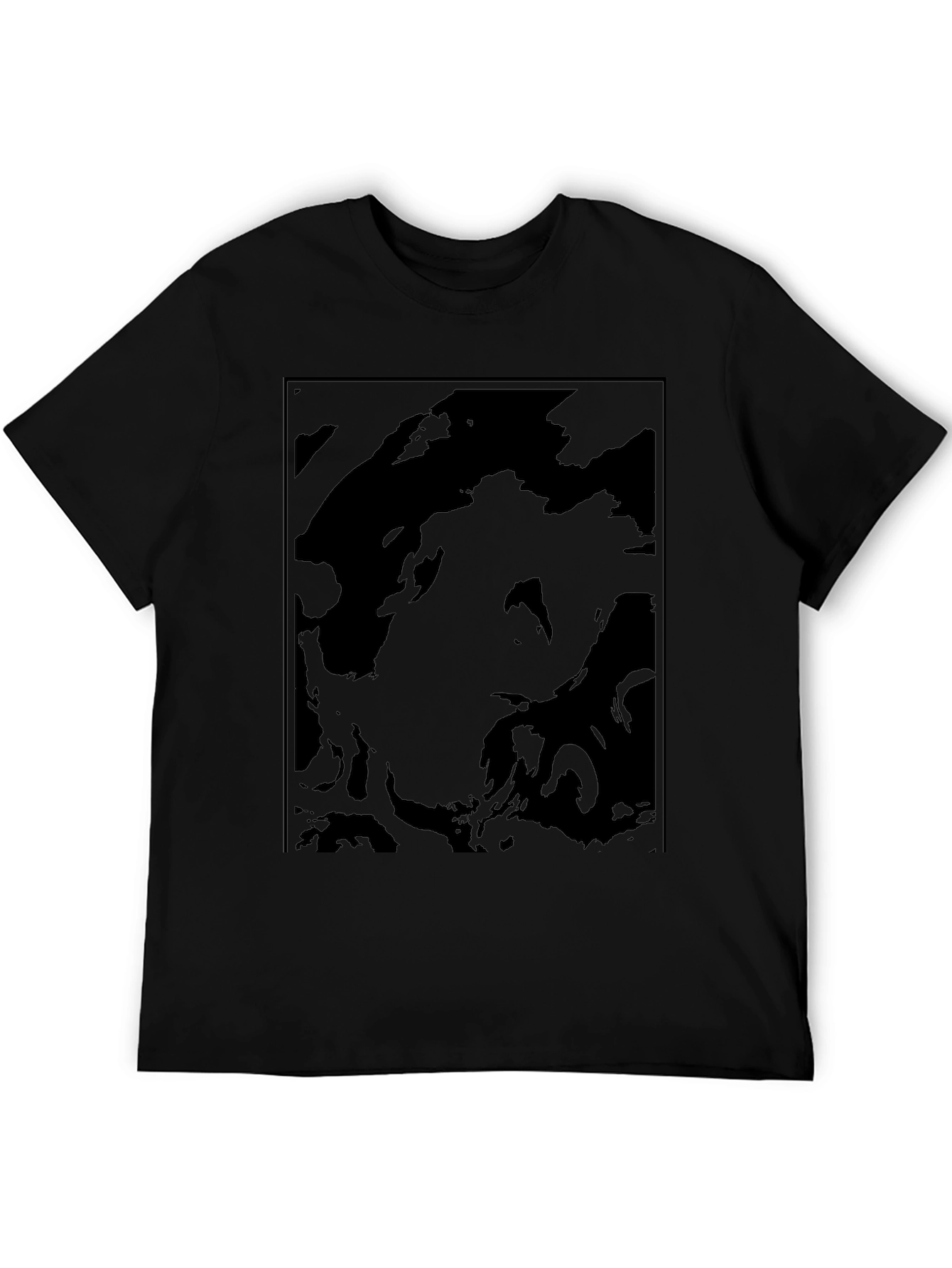 Abstract Black Graphic Tee - Modern Casual Wear