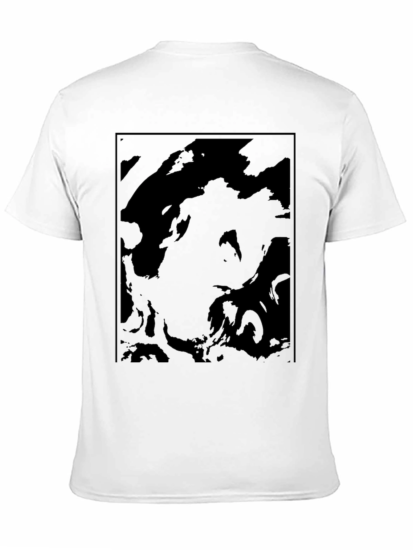 Abstract Black Graphic Tee - Modern Casual Wear