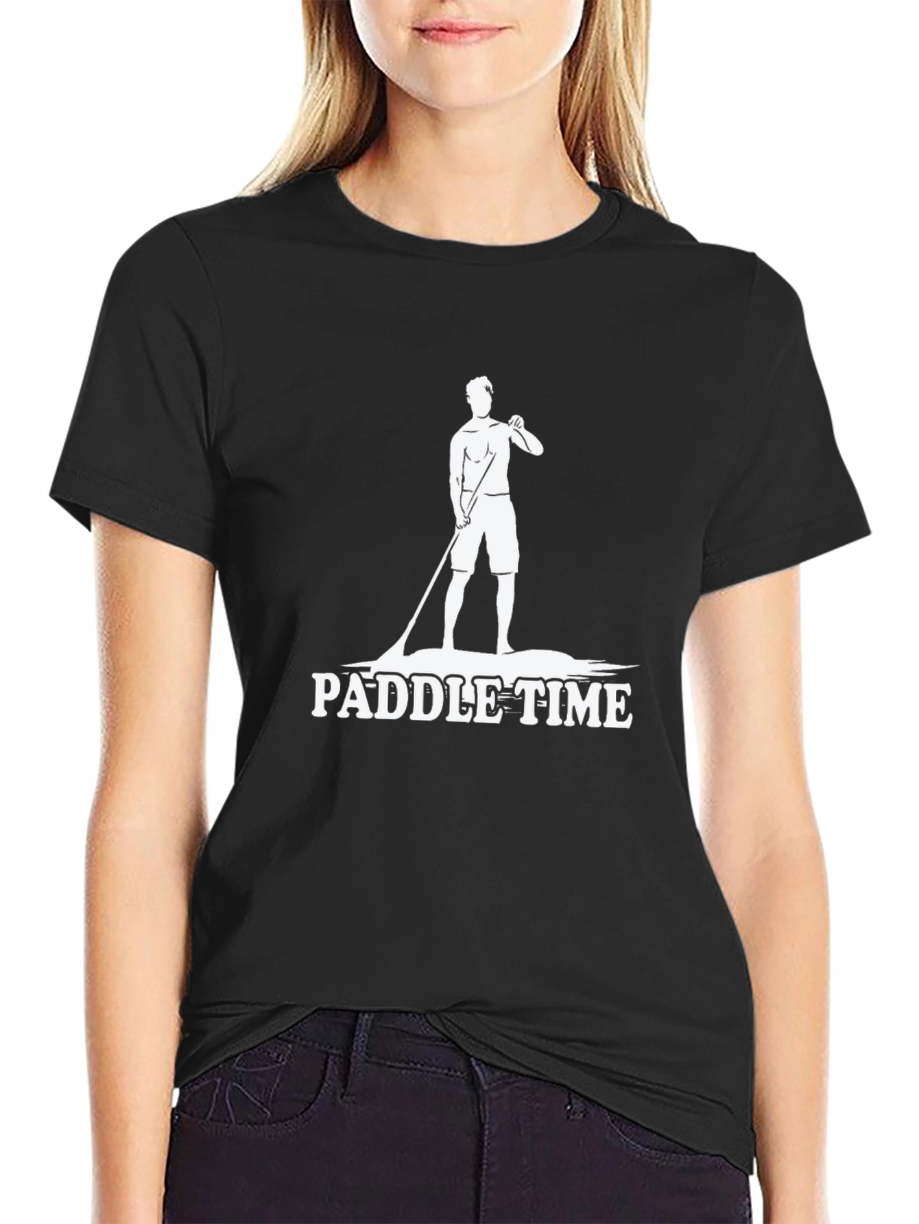 Paddle Time Black Graphic T-Shirt