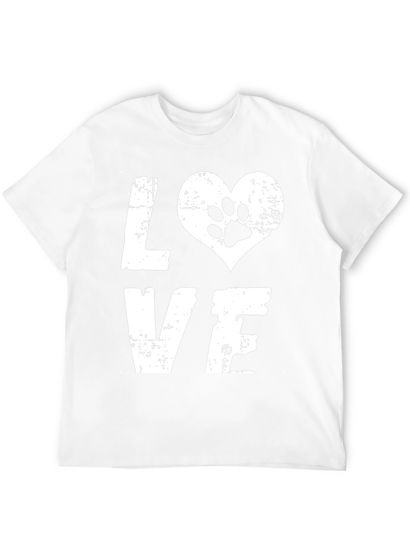 LOVE Dog Paw Print T-Shirt - Animal Lover Tee