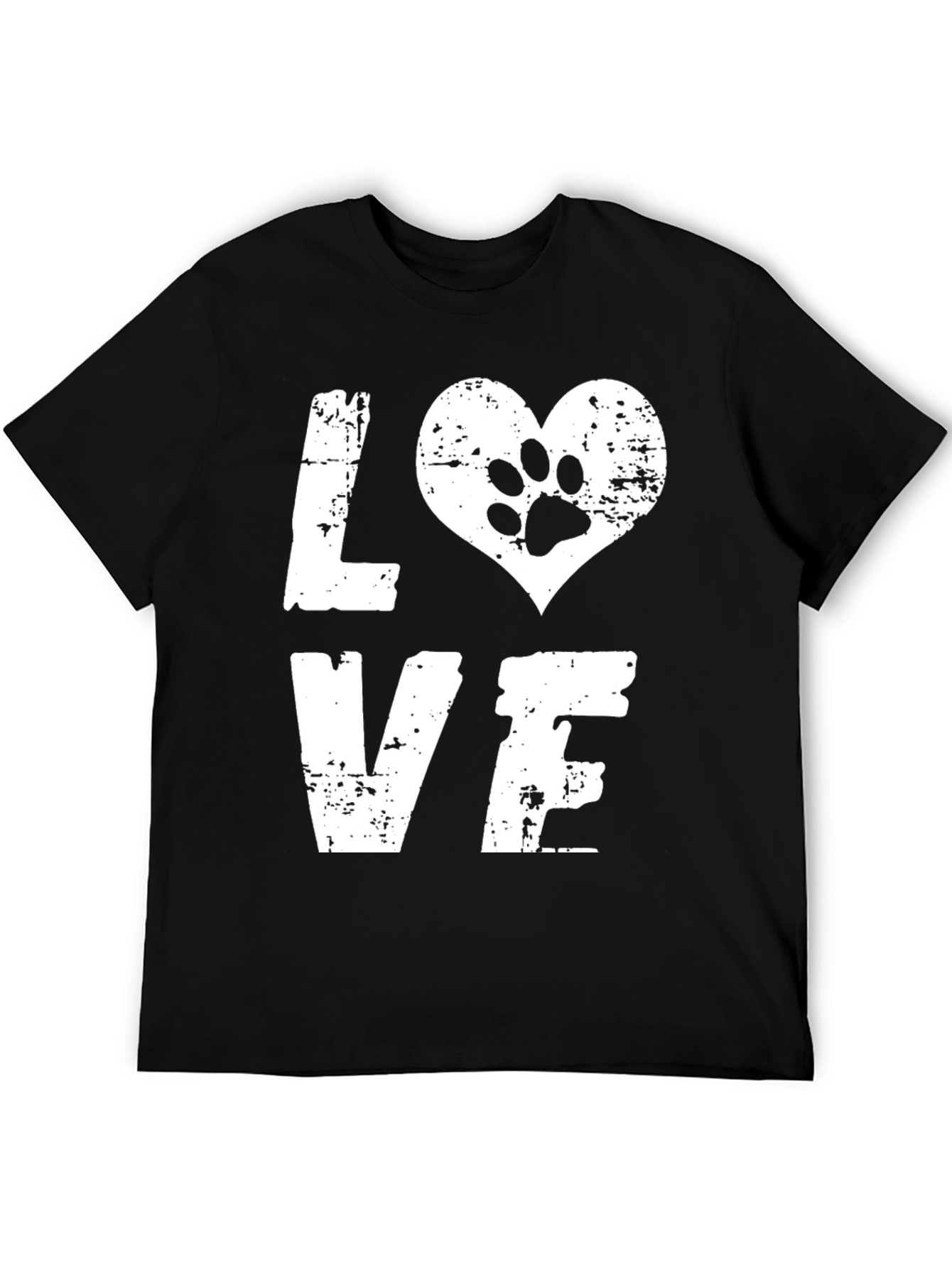 LOVE Dog Paw Print T-Shirt - Animal Lover Tee