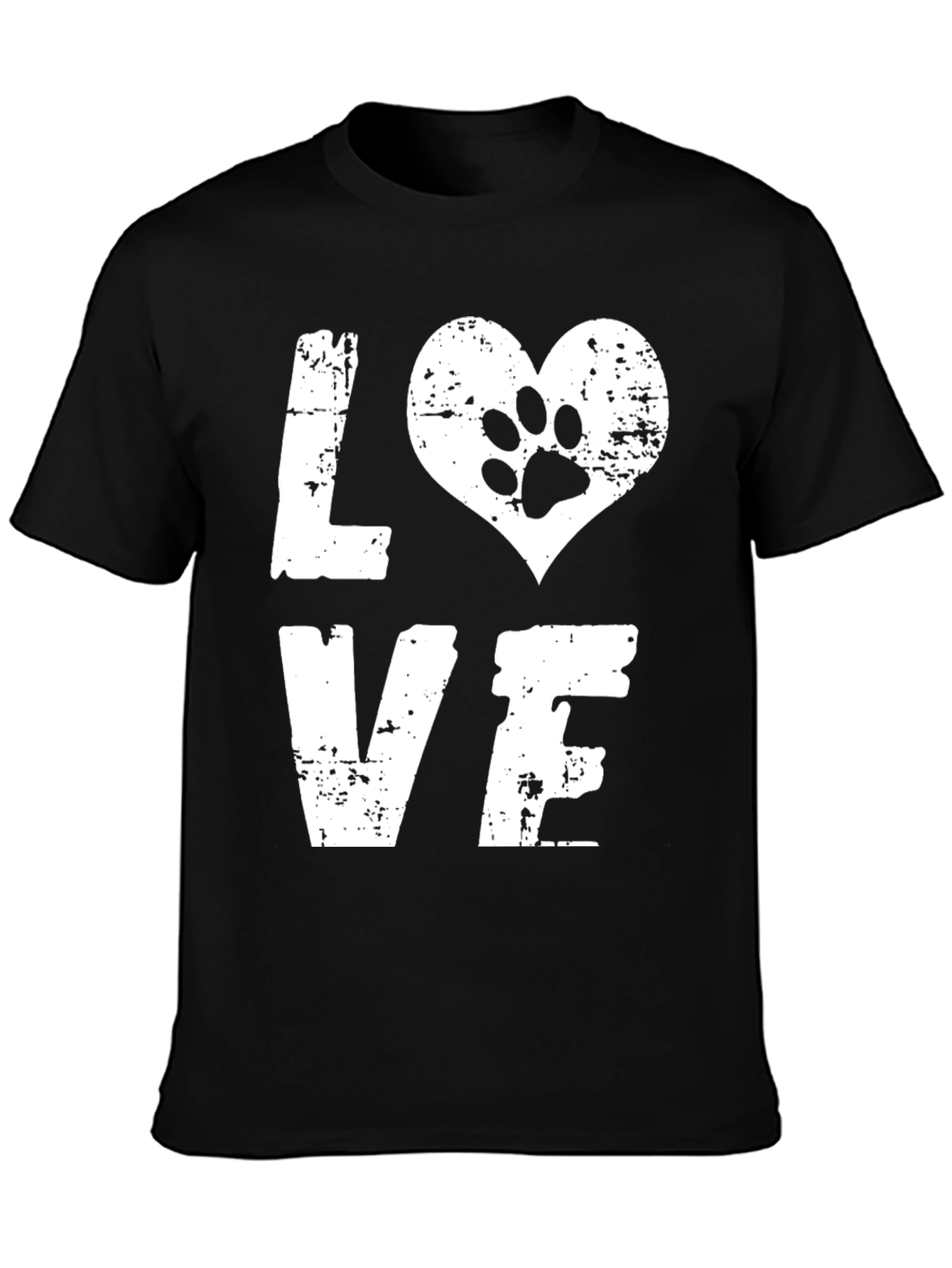 LOVE Dog Paw Print T-Shirt - Animal Lover Tee