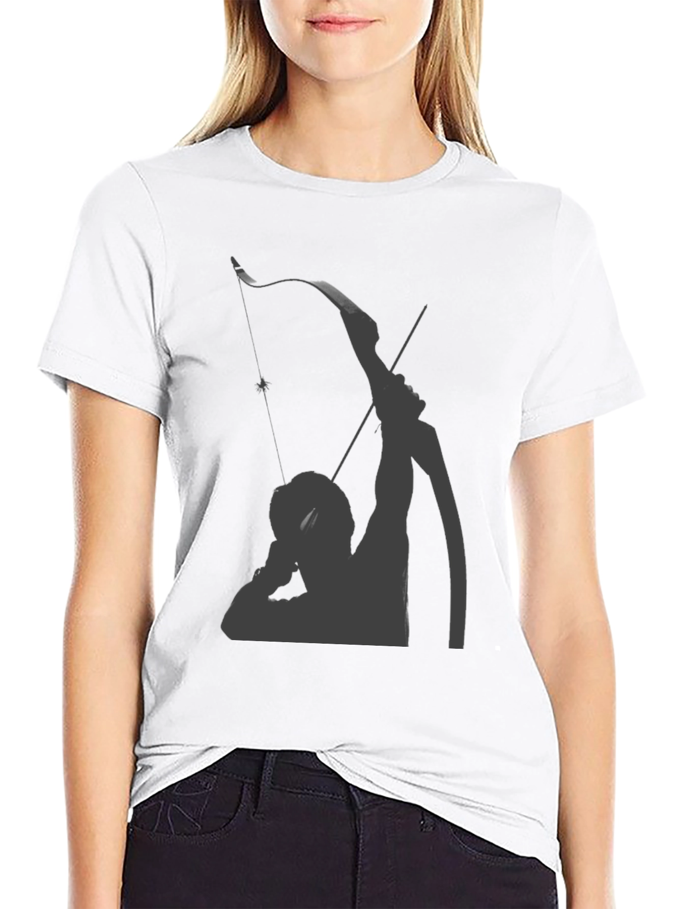 Archer Graphic Tee - Black Cotton Blend