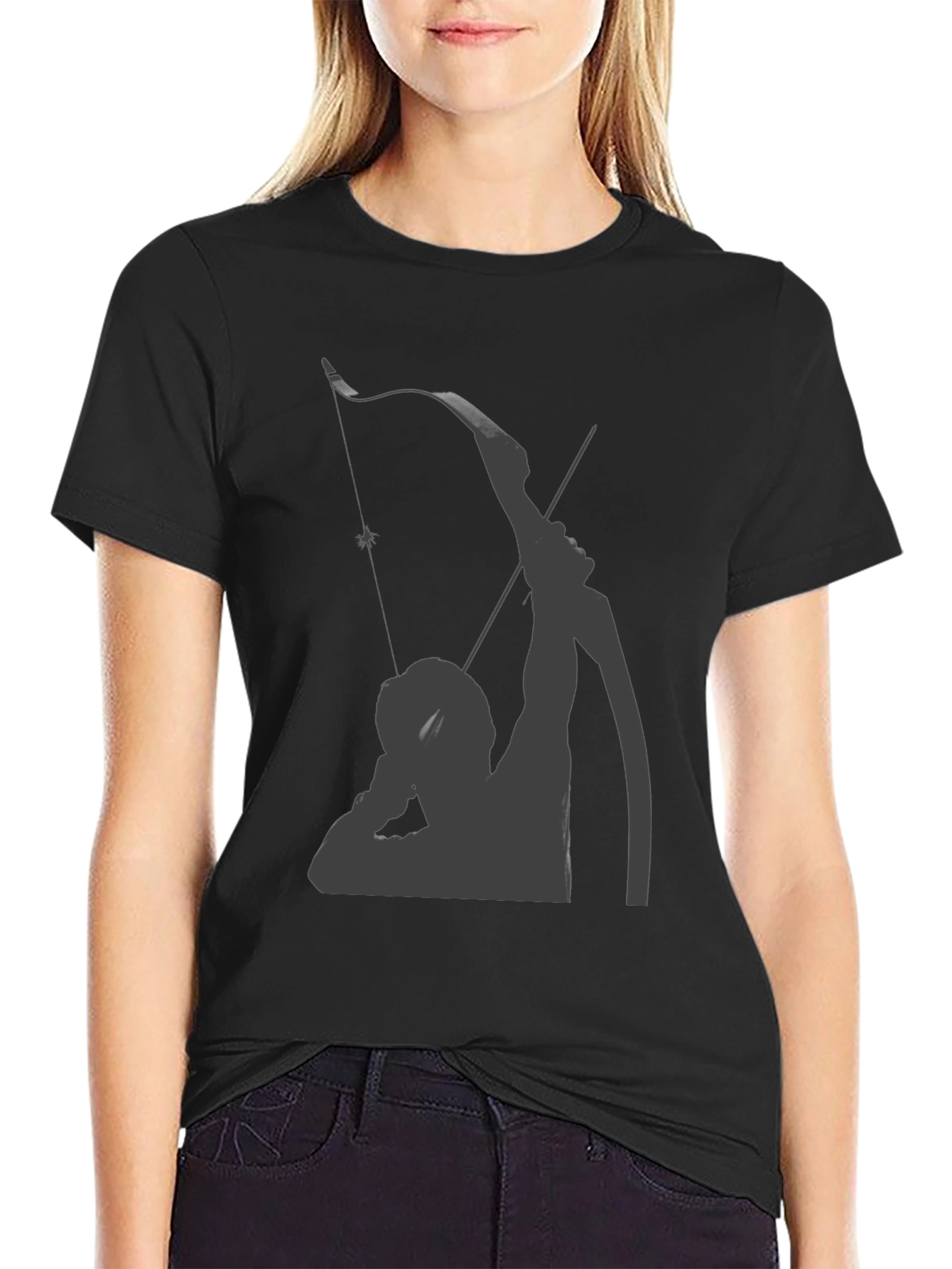 Archer Graphic Tee - Black Cotton Blend
