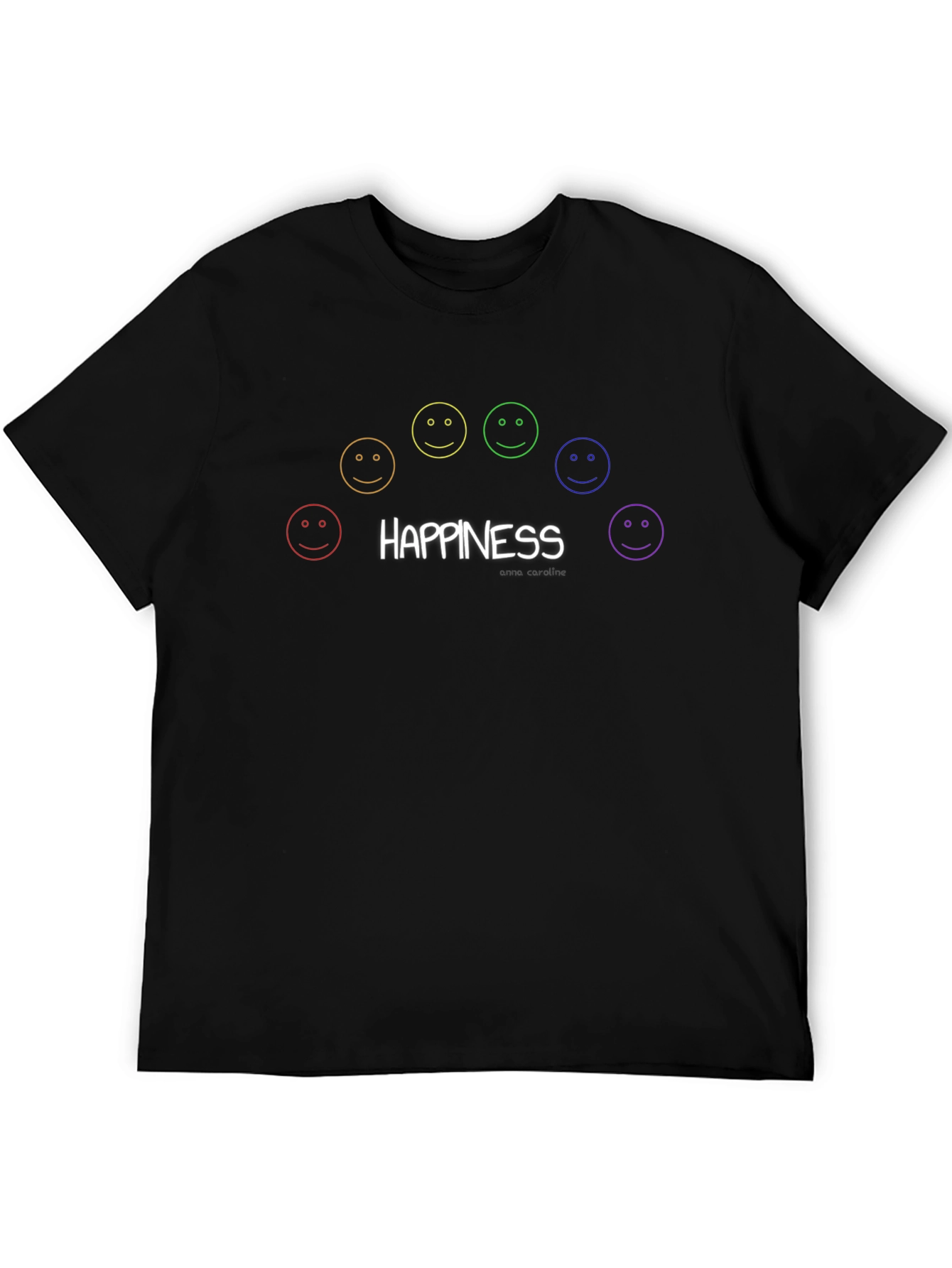 Rainbow Smiley Face Happiness Graphic Tee
