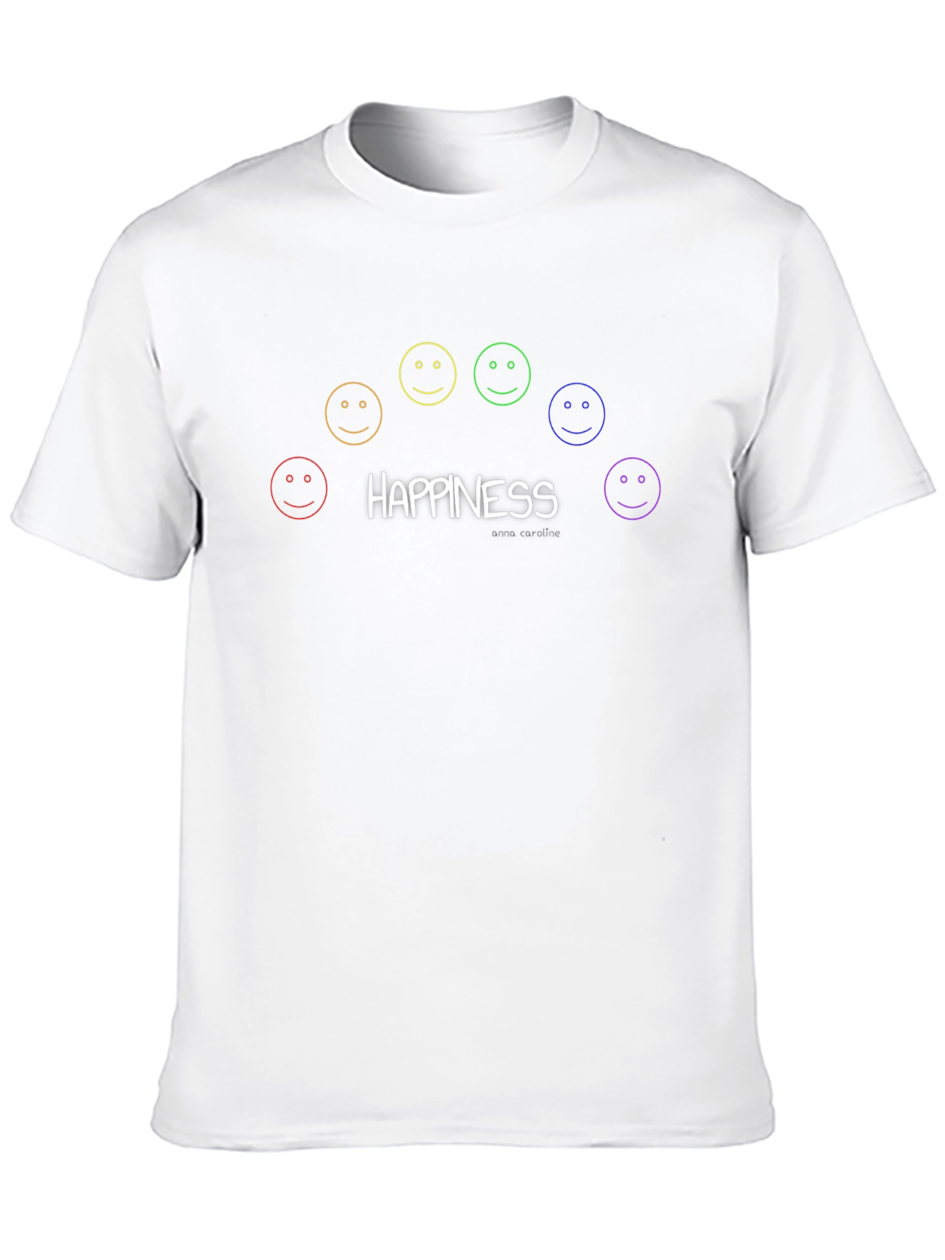 Rainbow Smiley Face Happiness Graphic Tee