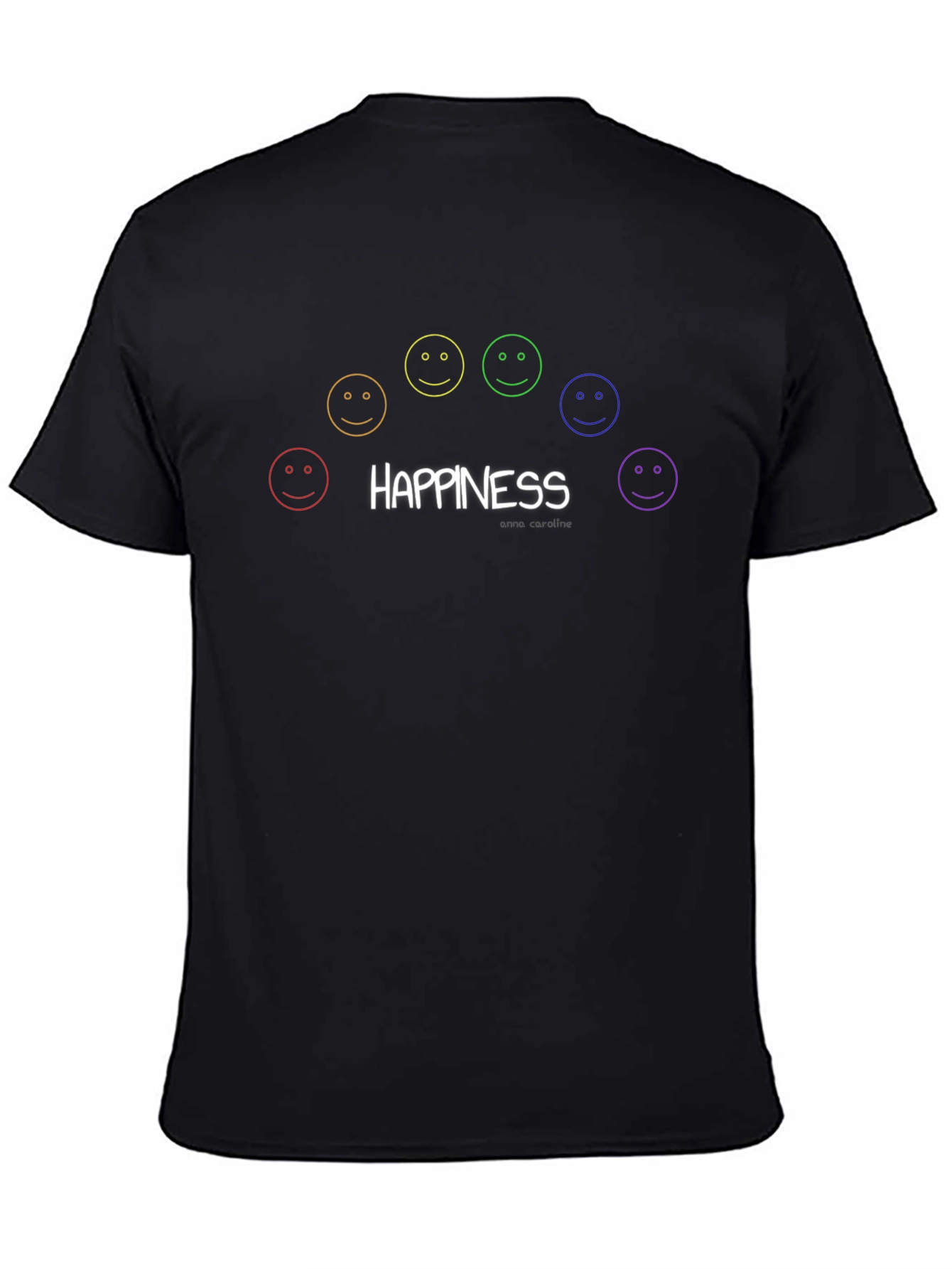 Rainbow Smiley Face Happiness Graphic Tee