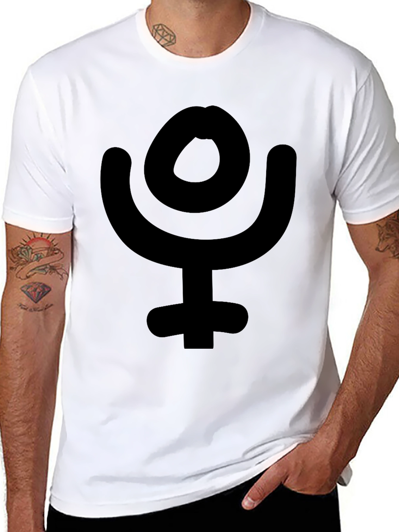 Pluto Symbol Graphic Tee - Black