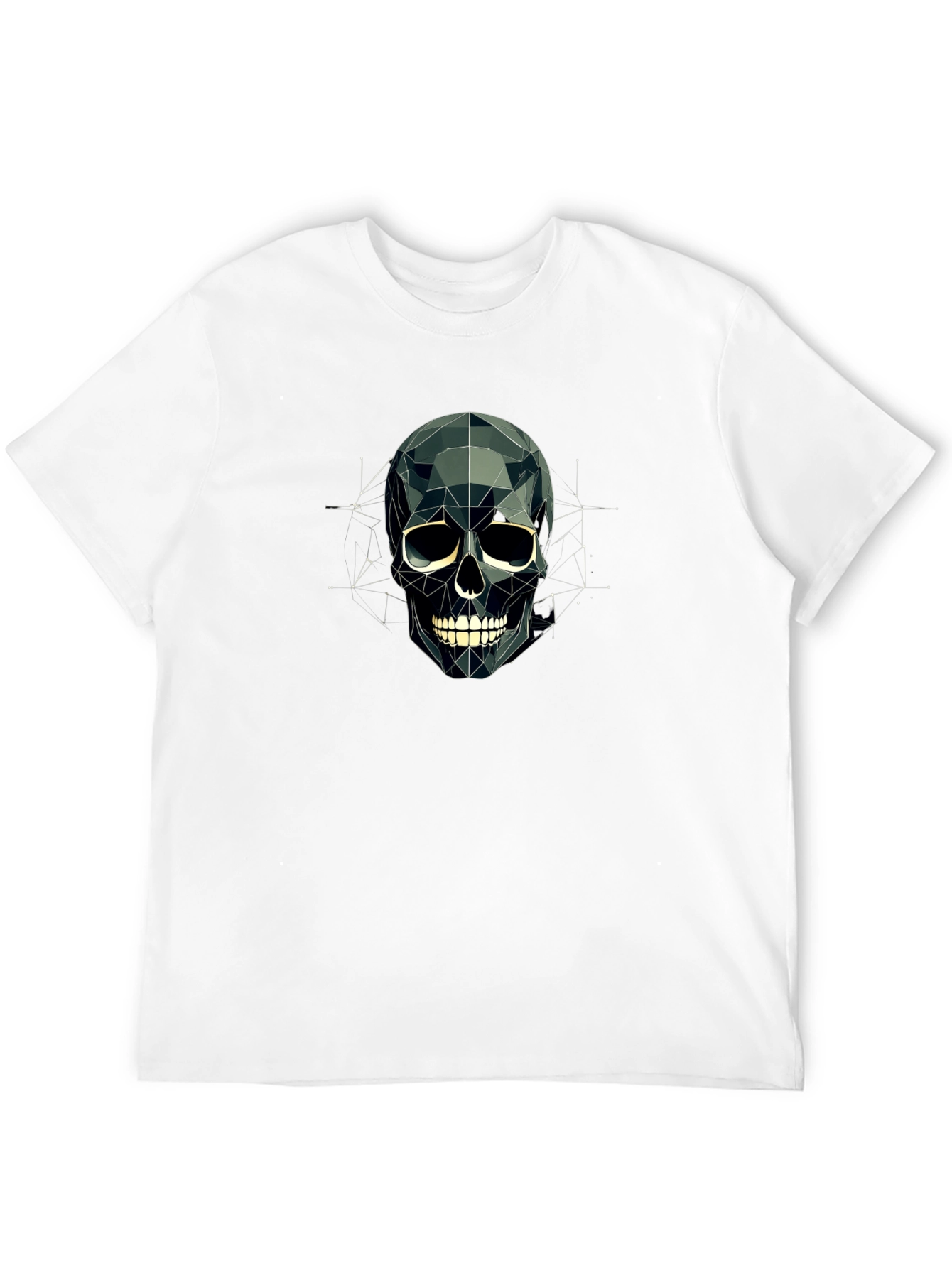 Geometric Skull T-Shirt - Modern Graphic Tee