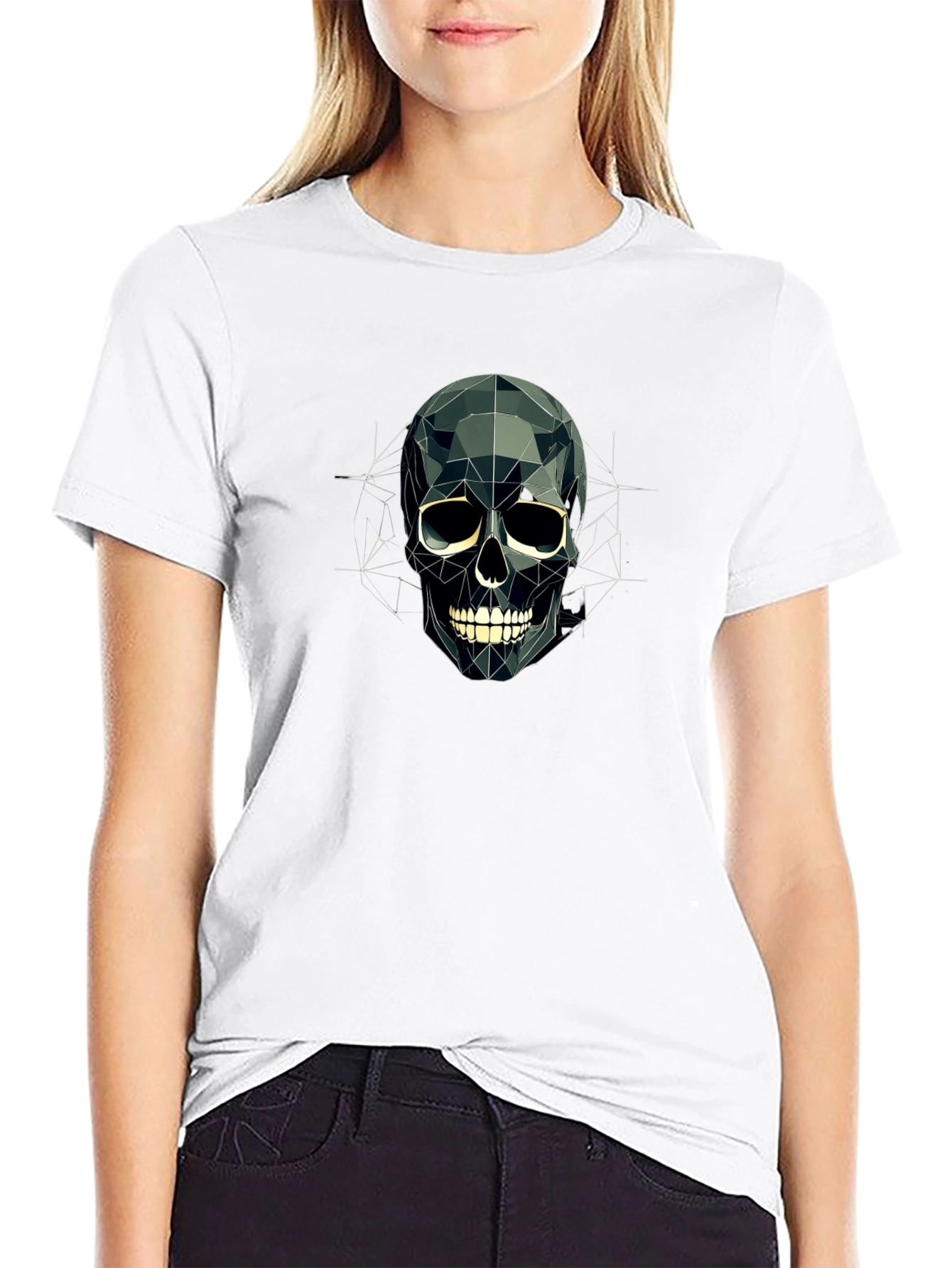 Geometric Skull T-Shirt - Modern Graphic Tee