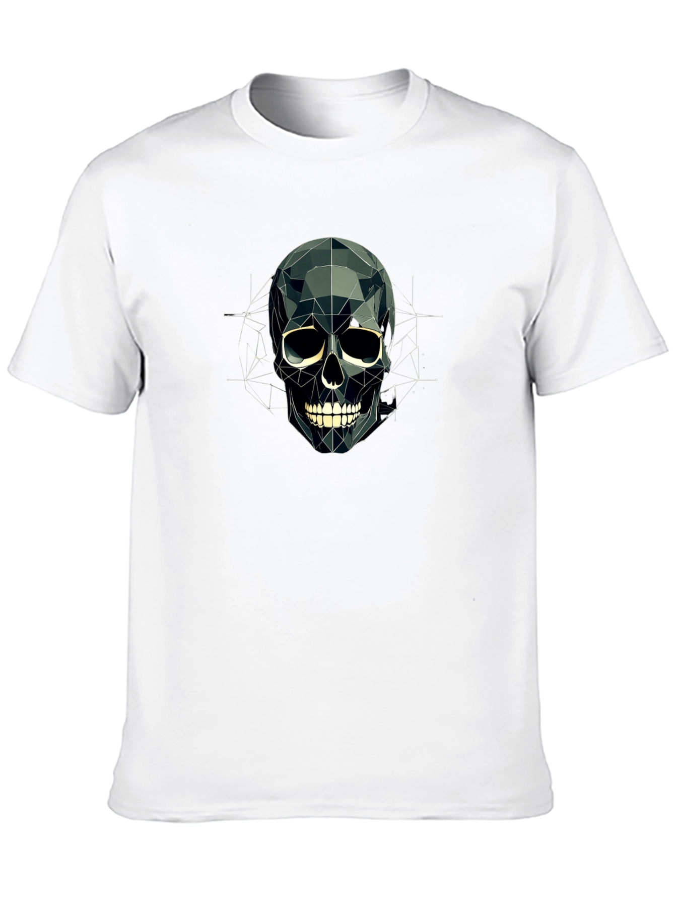 Geometric Skull T-Shirt - Modern Graphic Tee