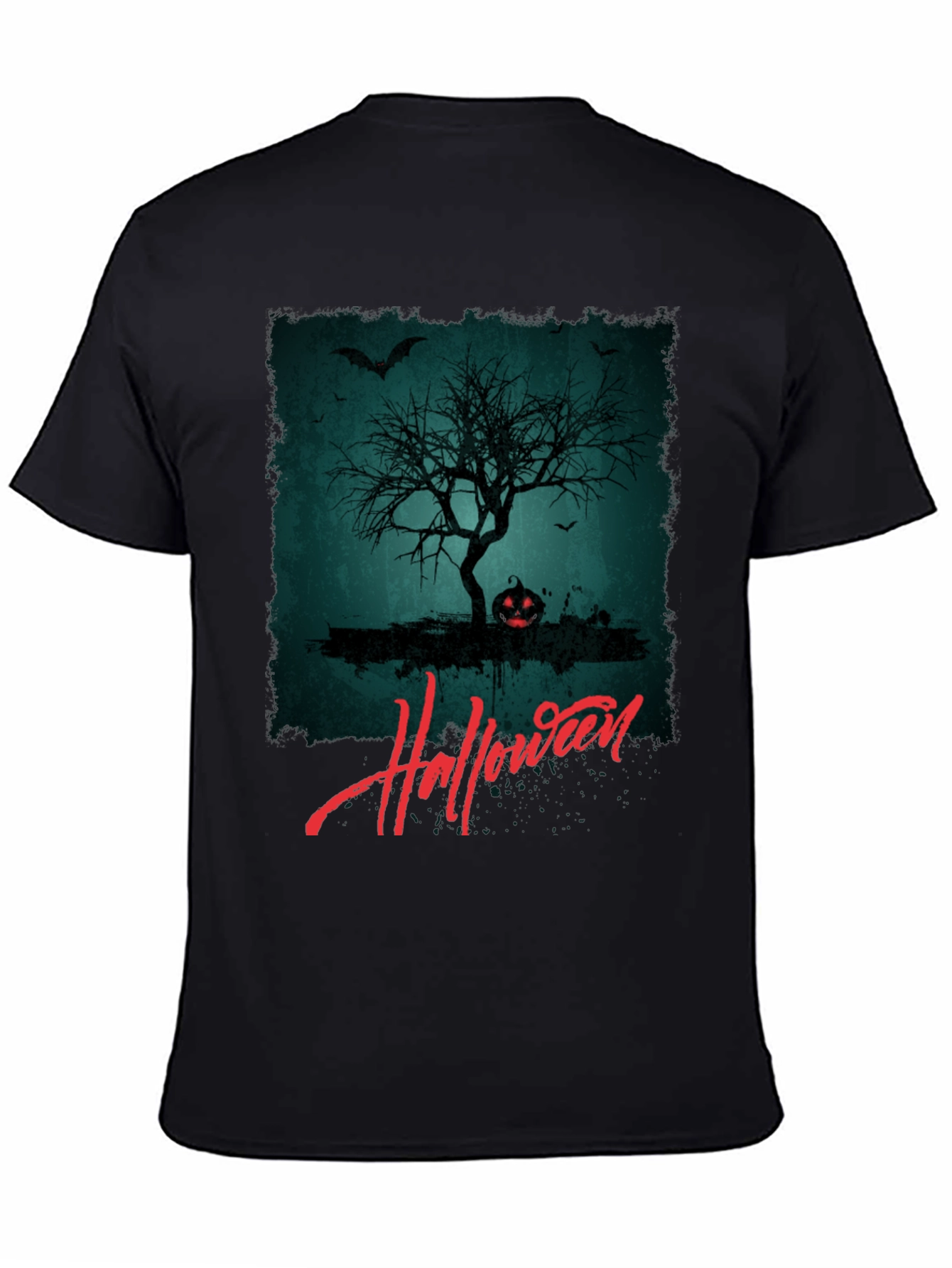 Halloween Tree Graphic Tee - Spooky Season Shirt