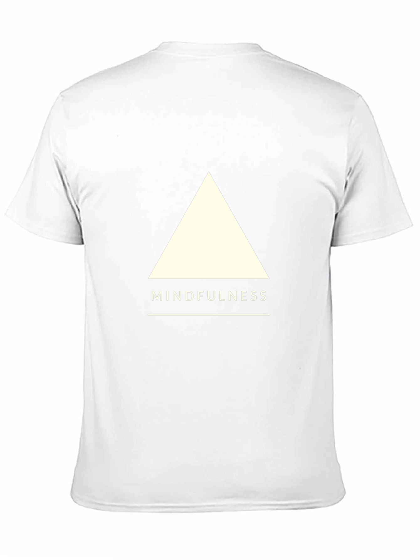 Mindfulness Triangle Graphic Tee - Soft Black Cotton
