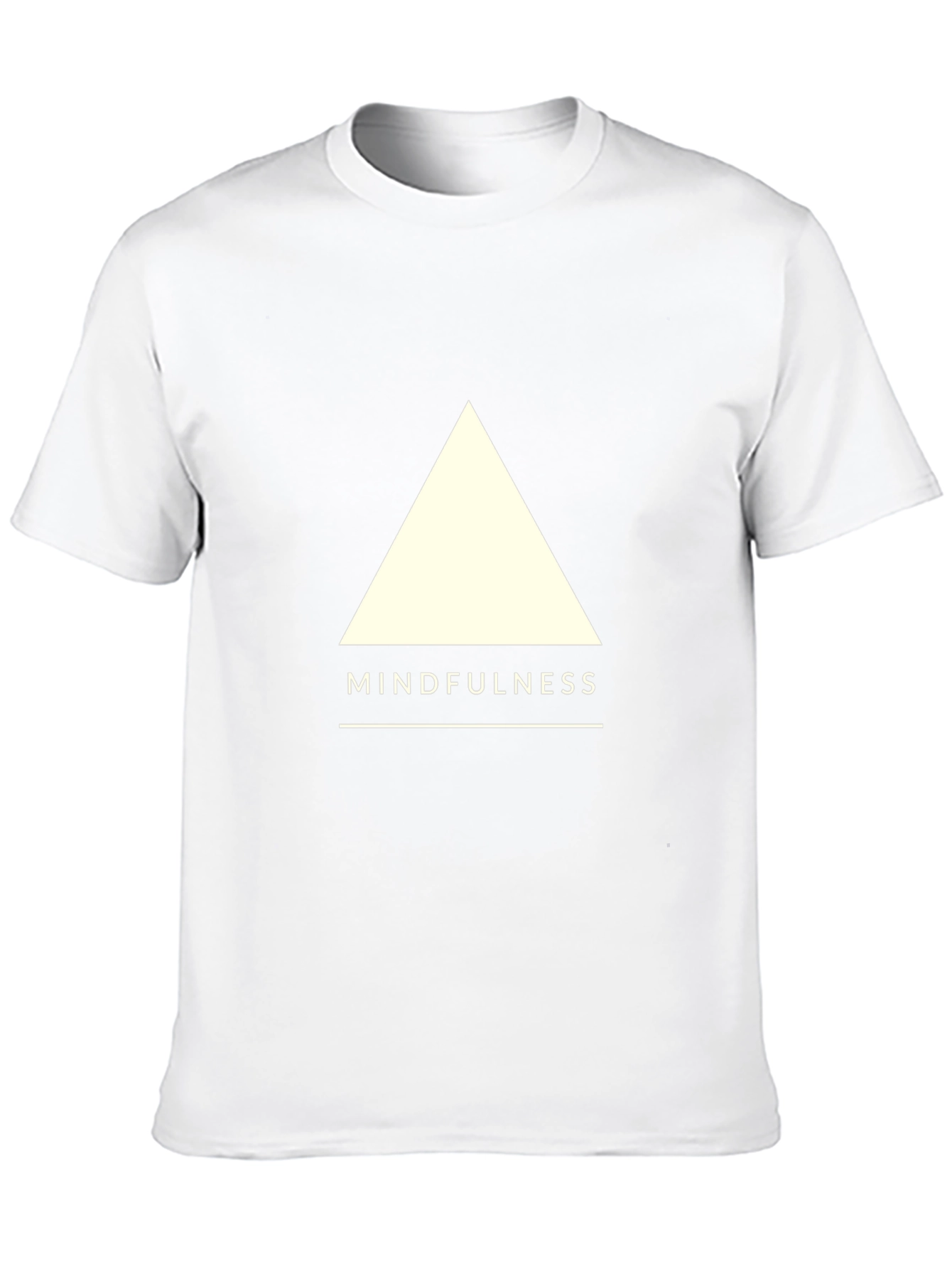 Mindfulness Triangle Graphic Tee - Soft Black Cotton