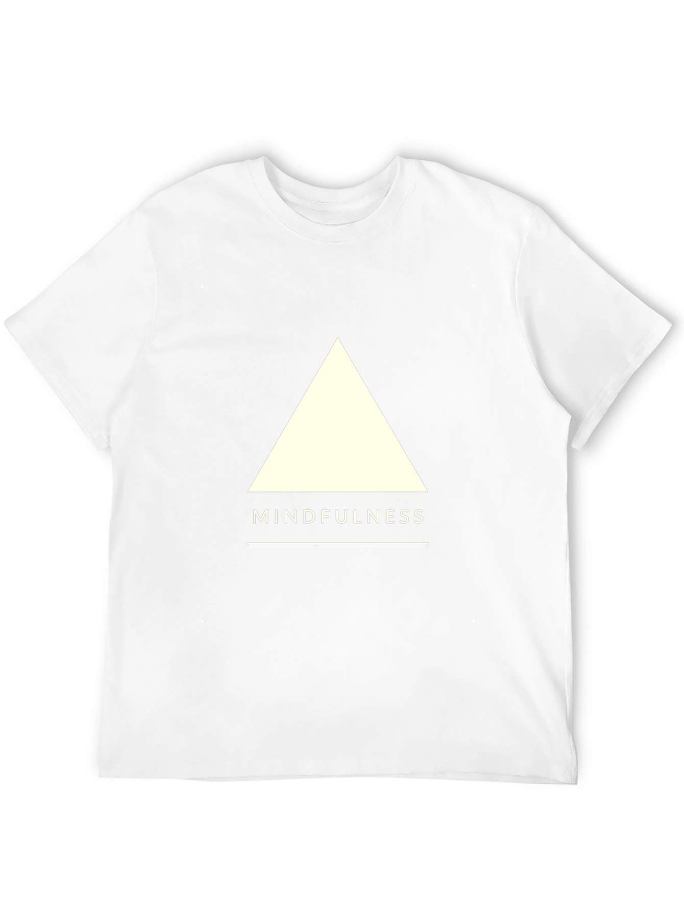 Mindfulness Triangle Graphic Tee - Soft Black Cotton