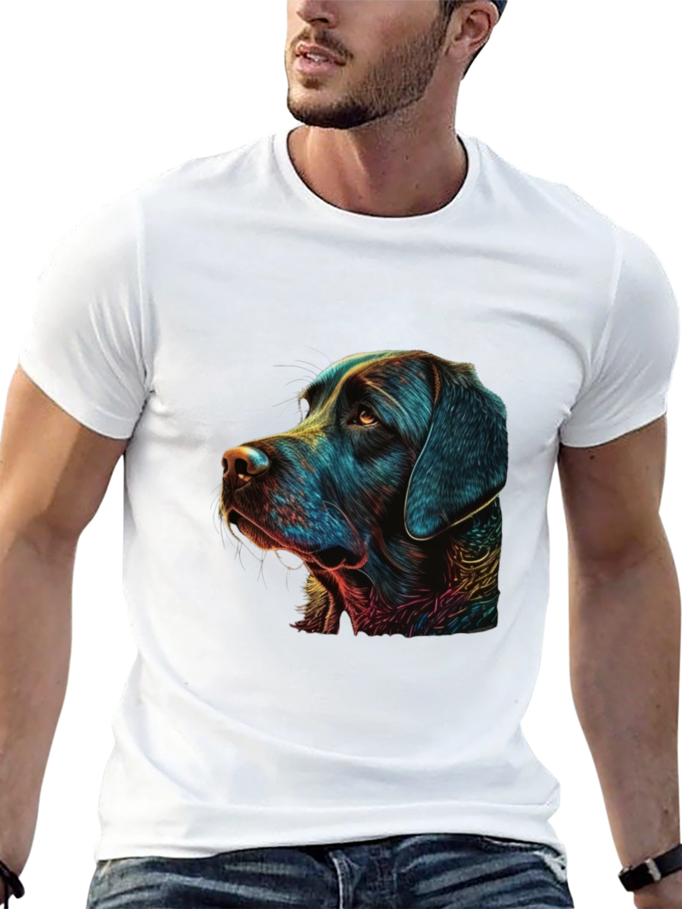 Cool Dog Graphic Black T-Shirt