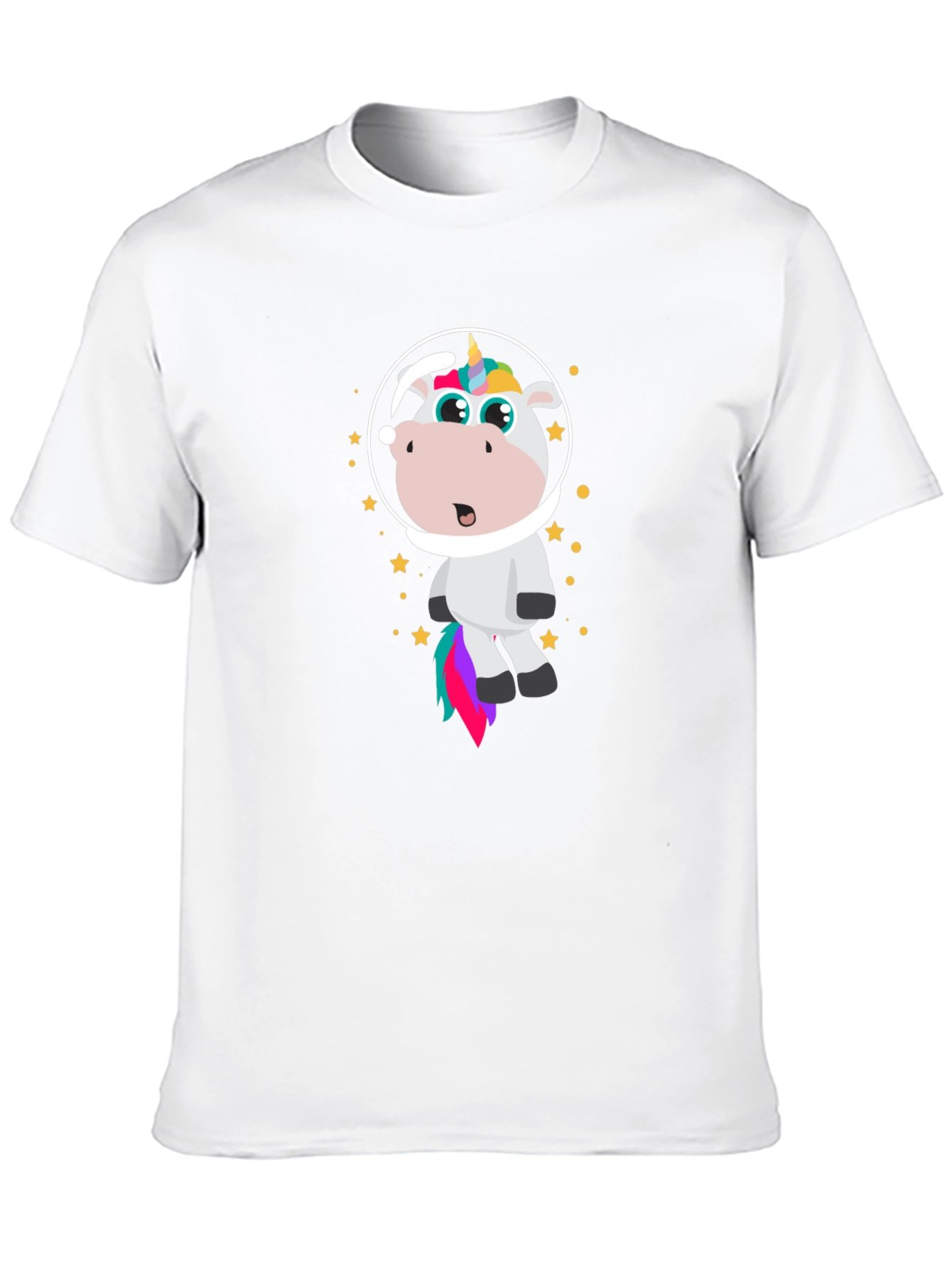 Astronaut Unicorn Graphic Tee - Black