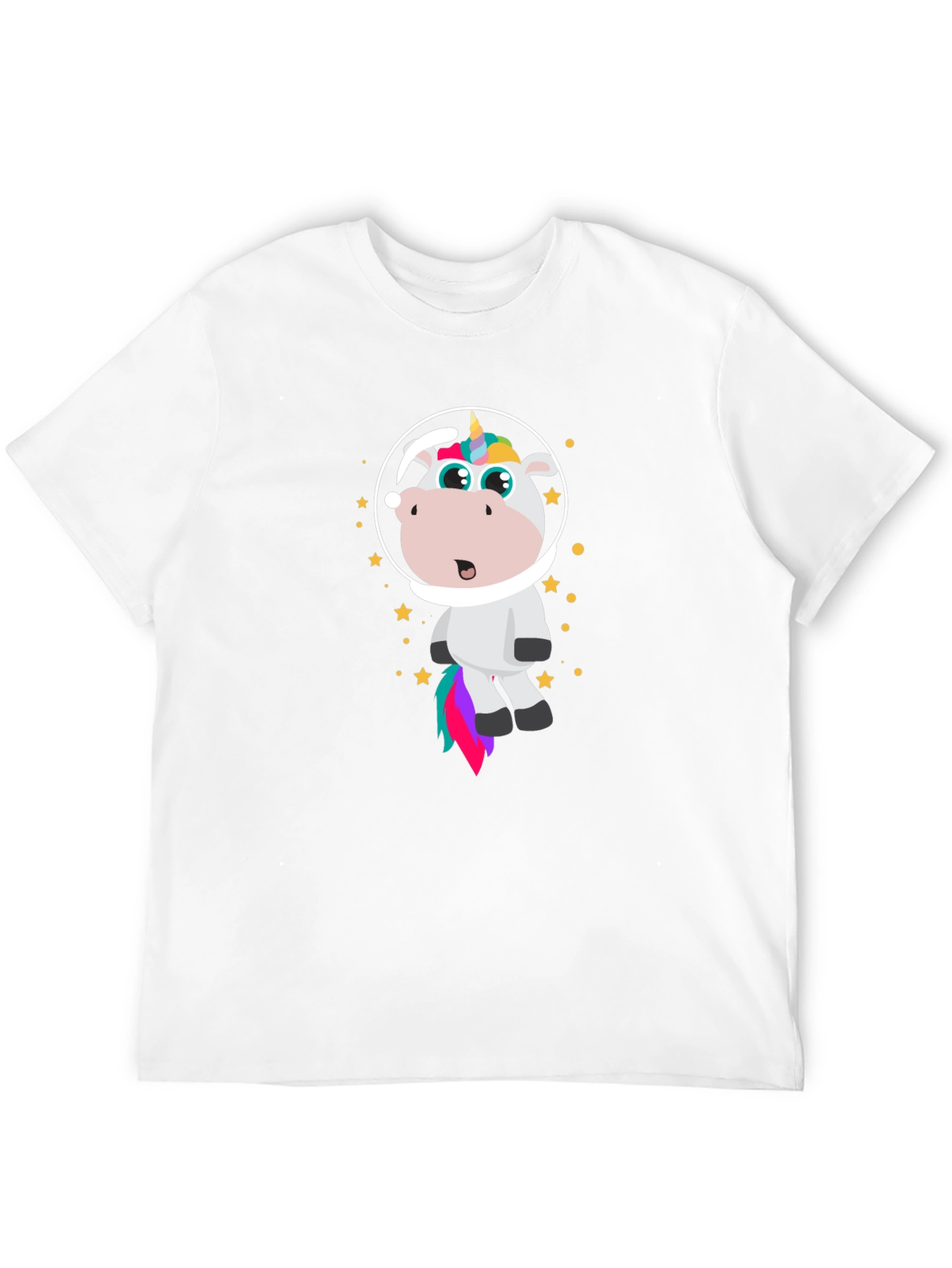 Astronaut Unicorn Graphic Tee - Black